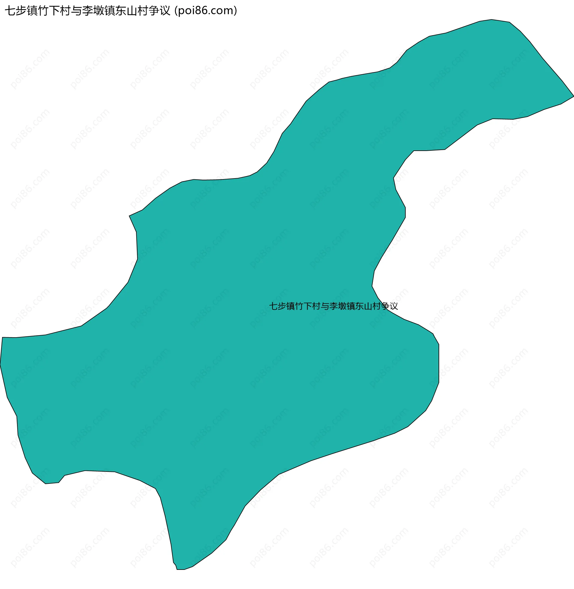 七步镇竹下村与李墩镇东山村争议边界地图