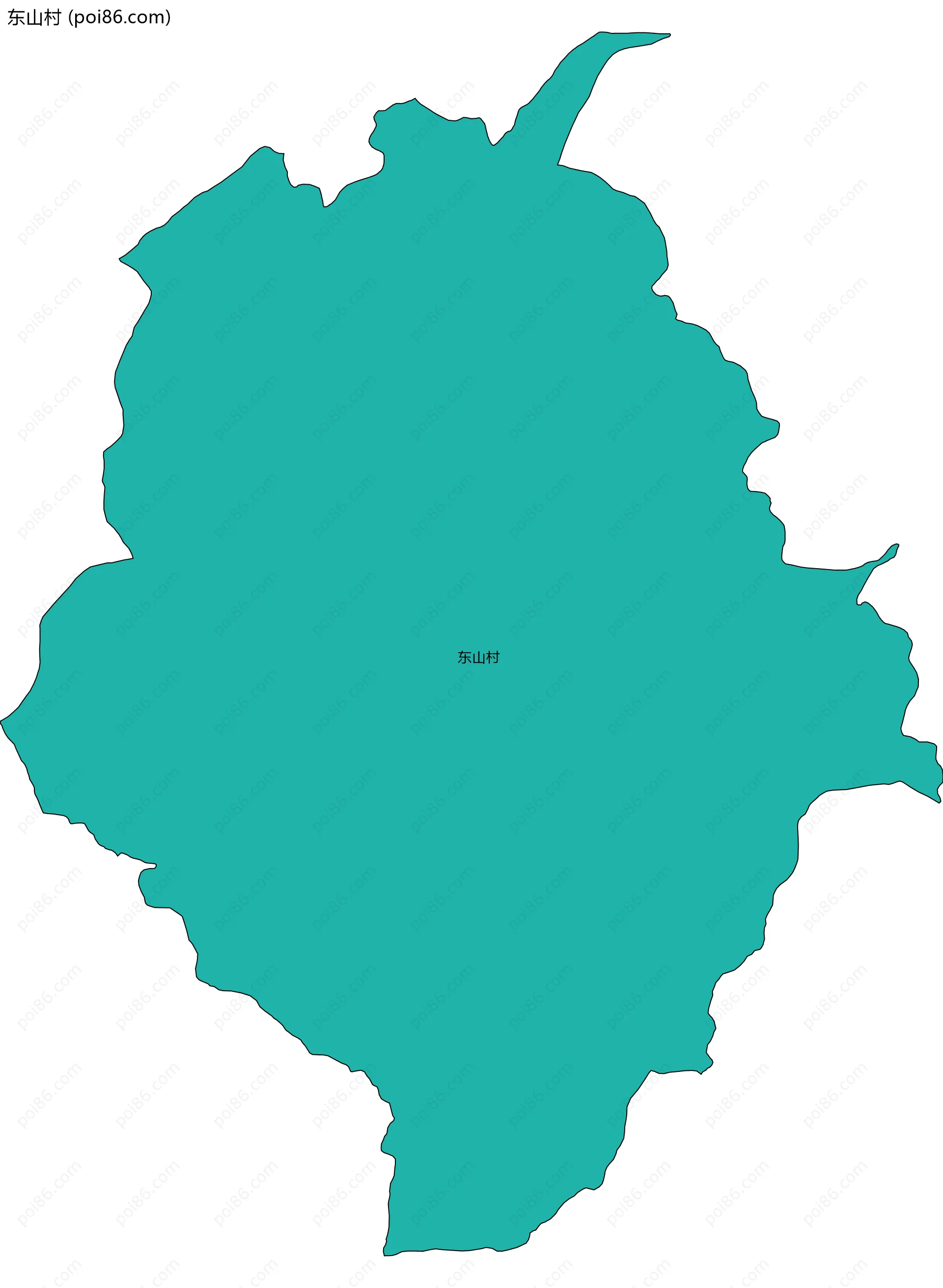 东山村边界地图