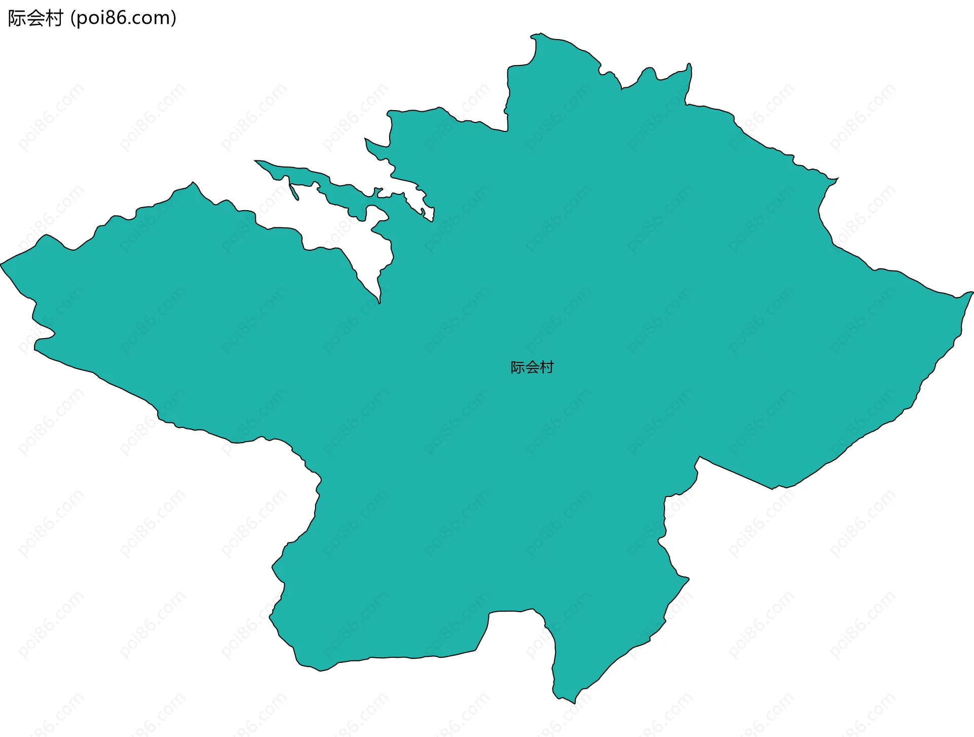 际会村边界地图