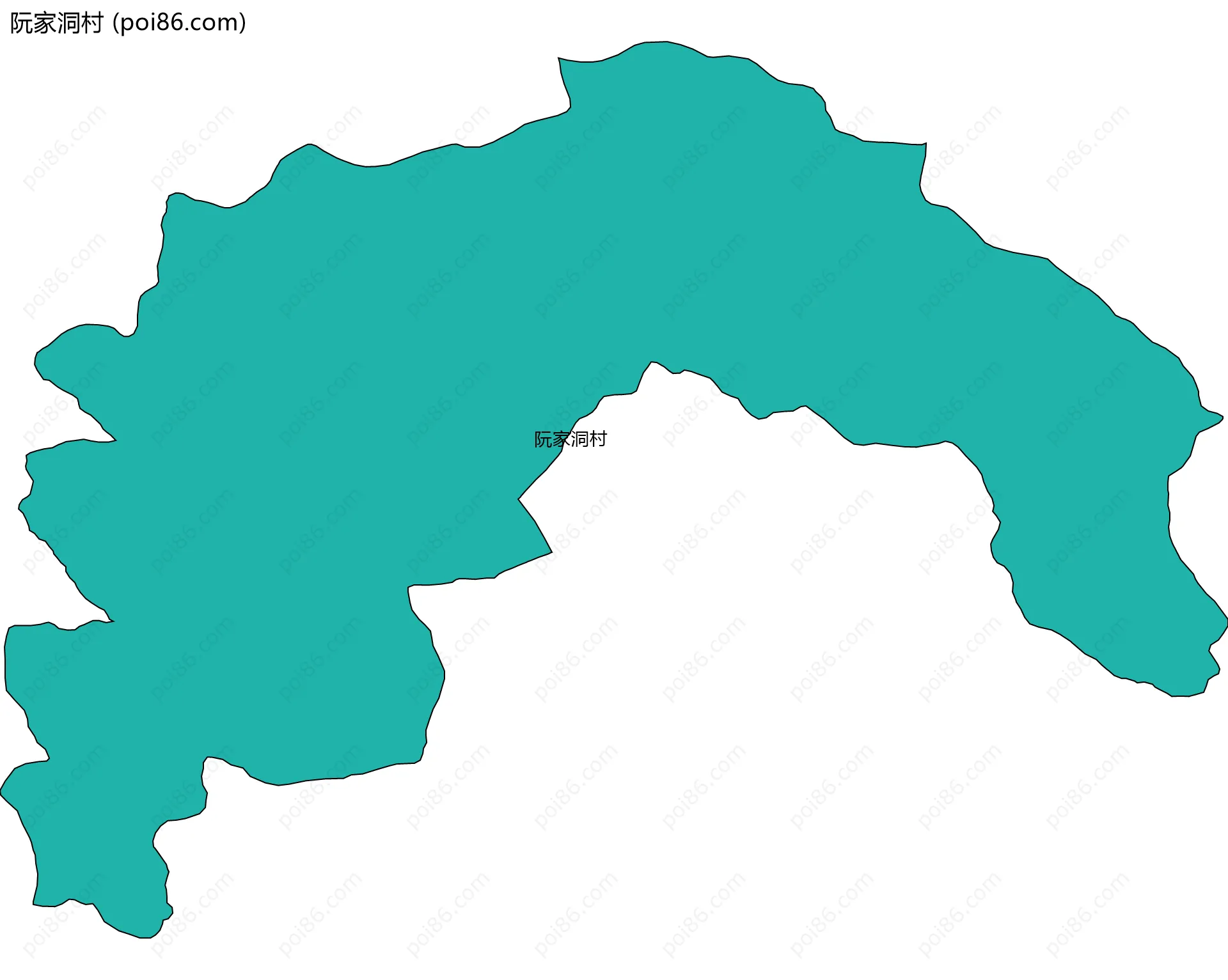 阮家洞村边界地图