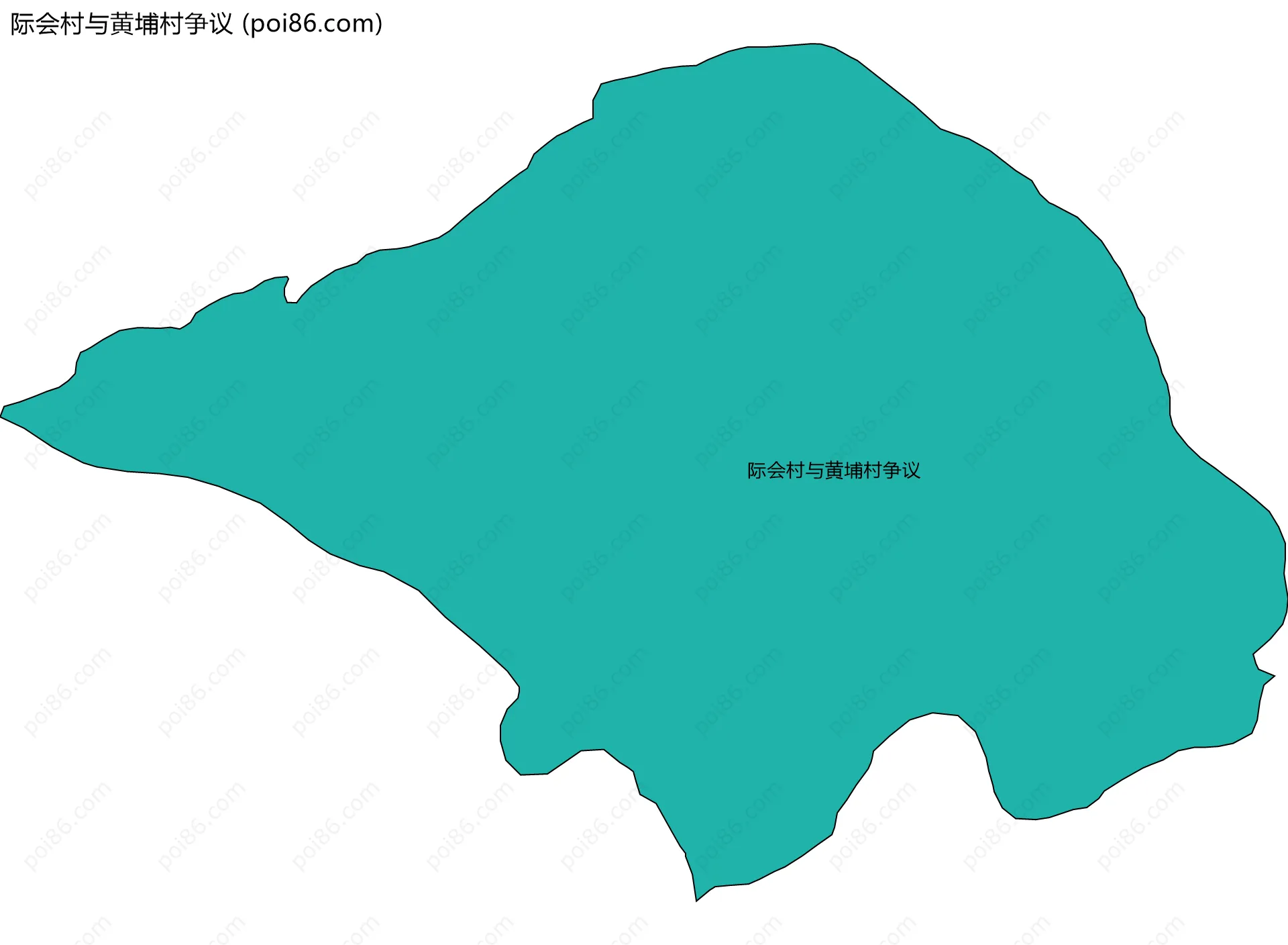 际会村与黄埔村争议边界地图