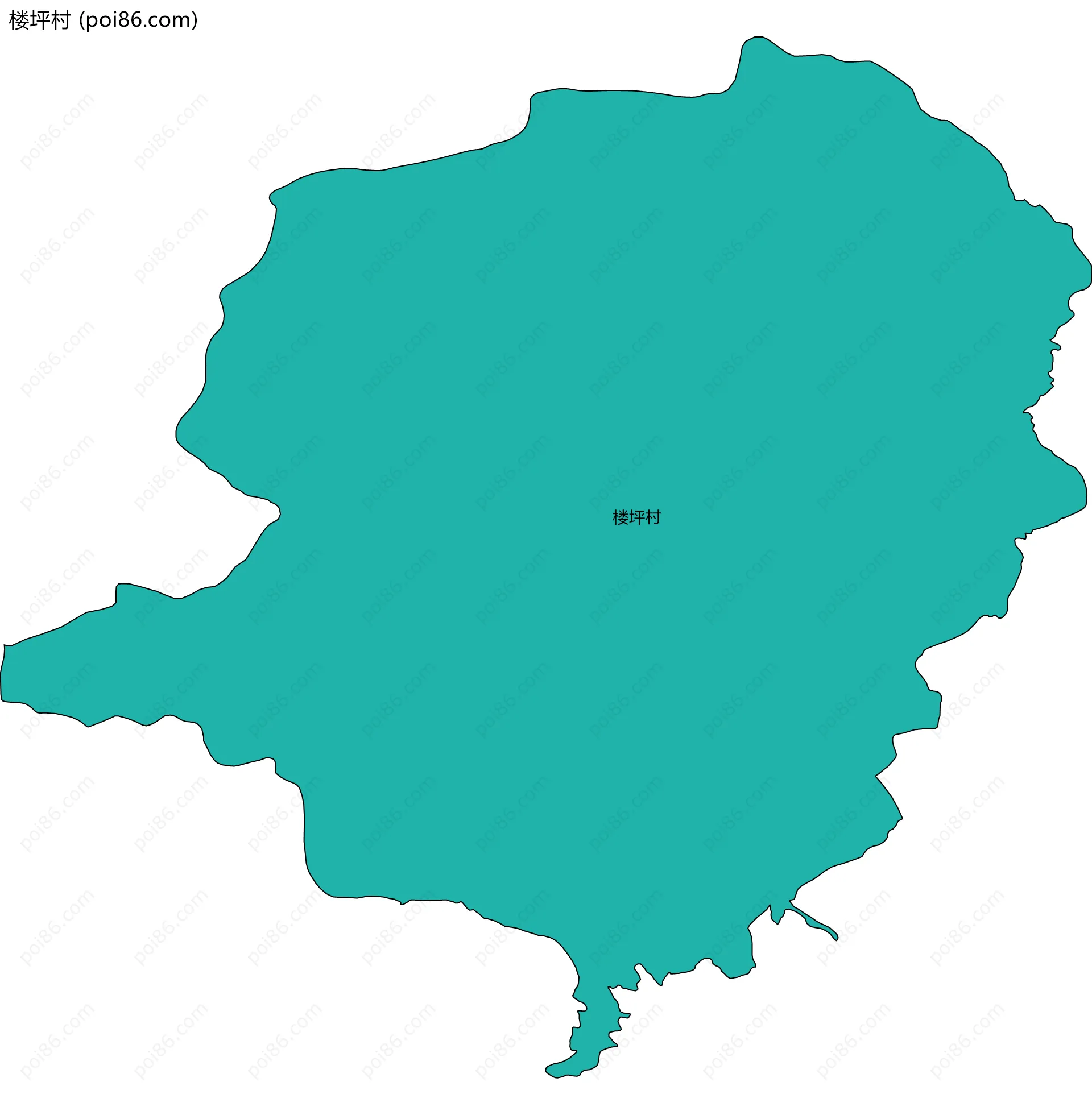 楼坪村边界地图