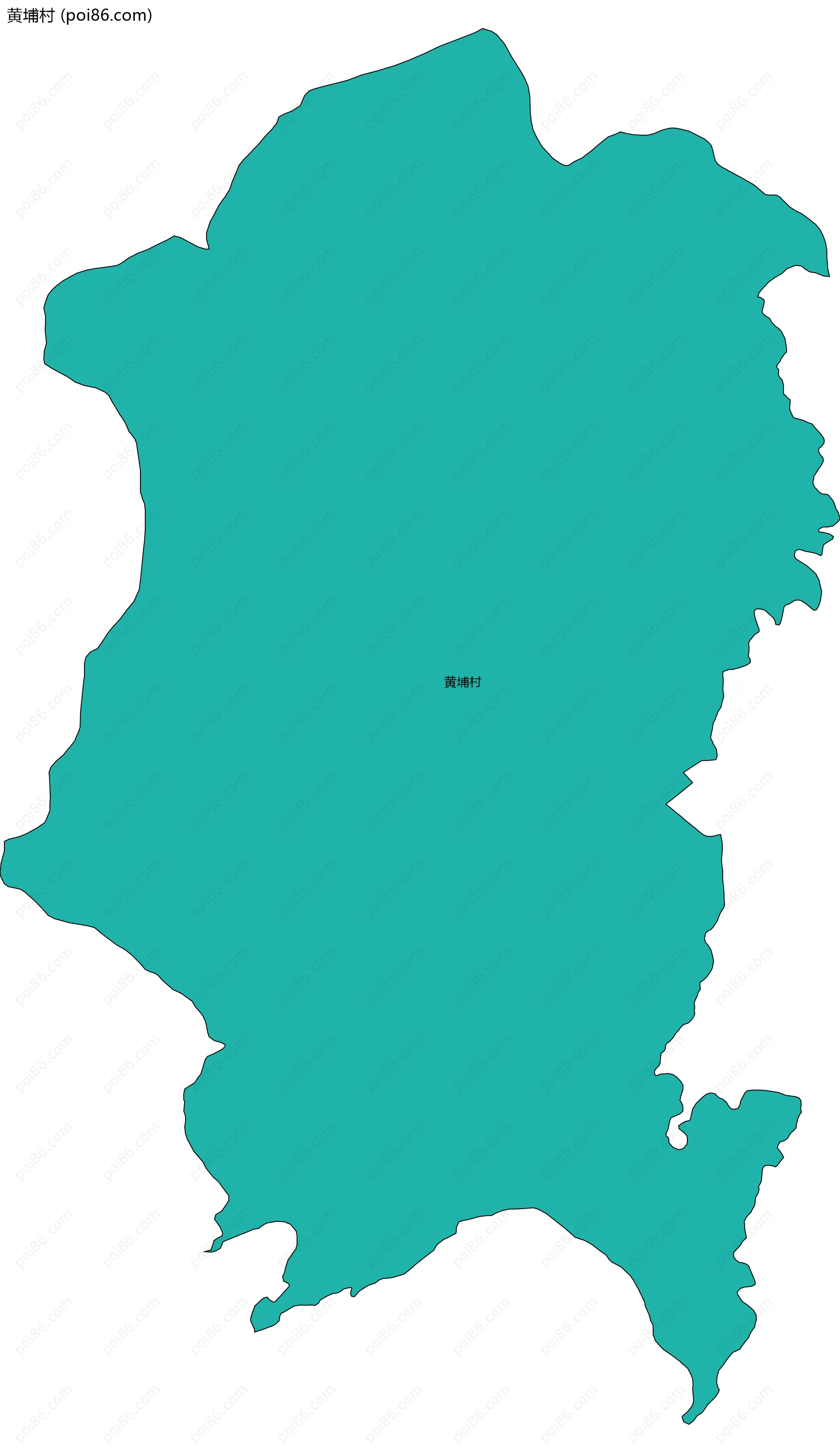 黄埔村边界地图