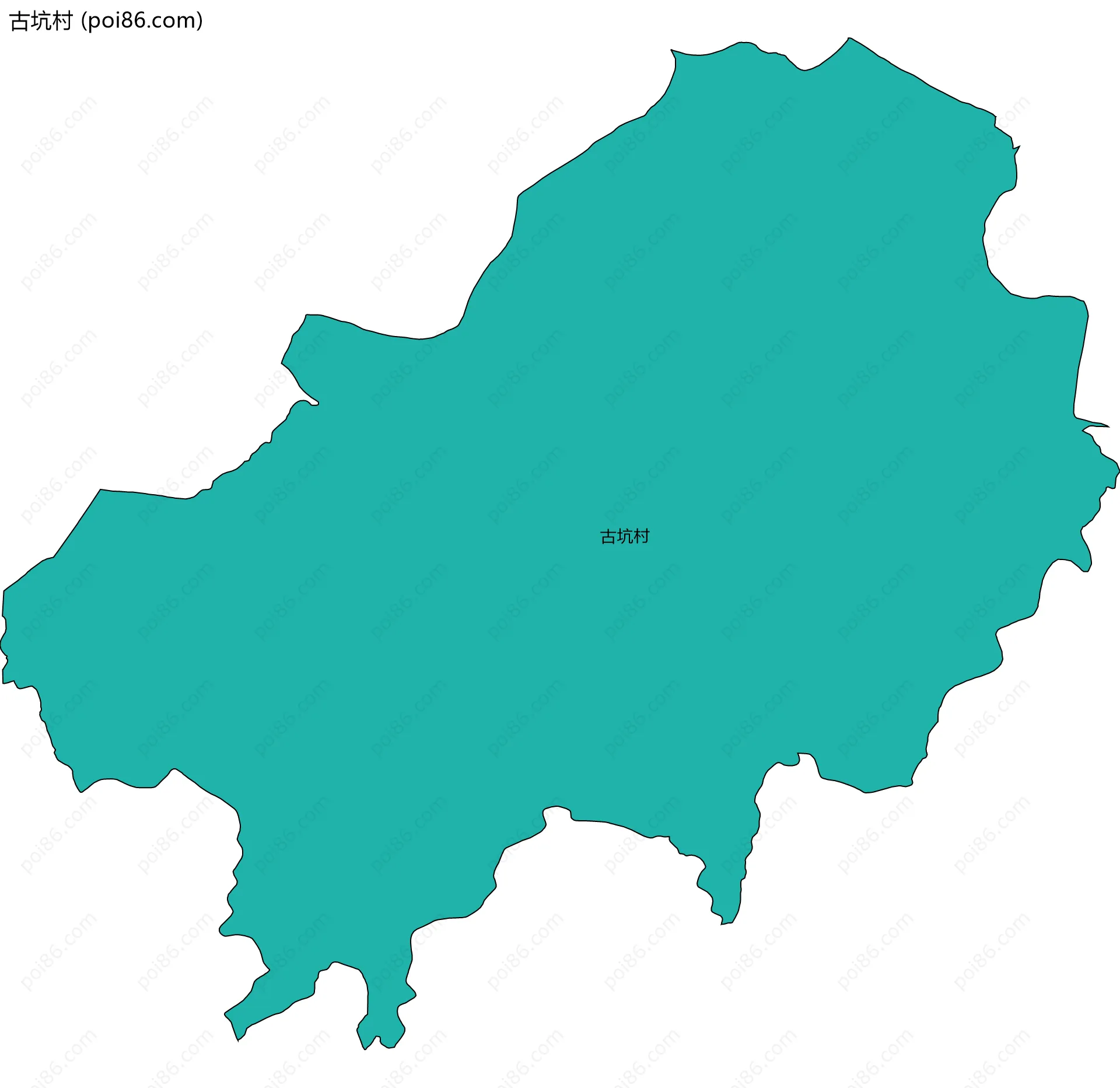 古坑村边界地图