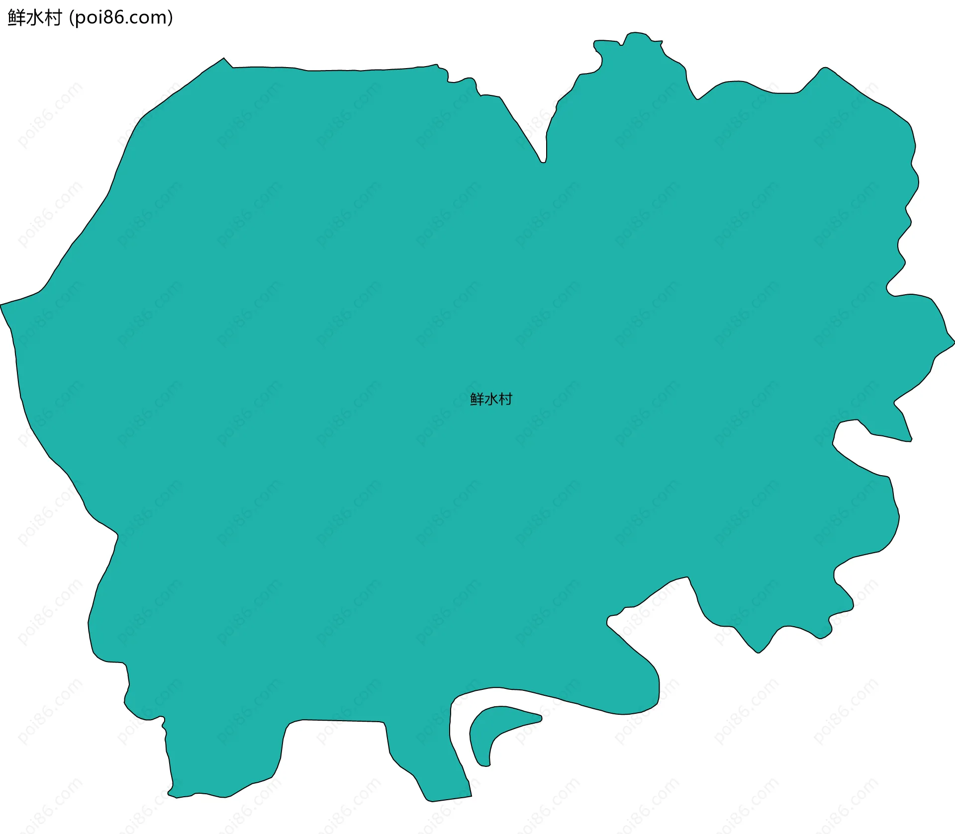鲜水村边界地图