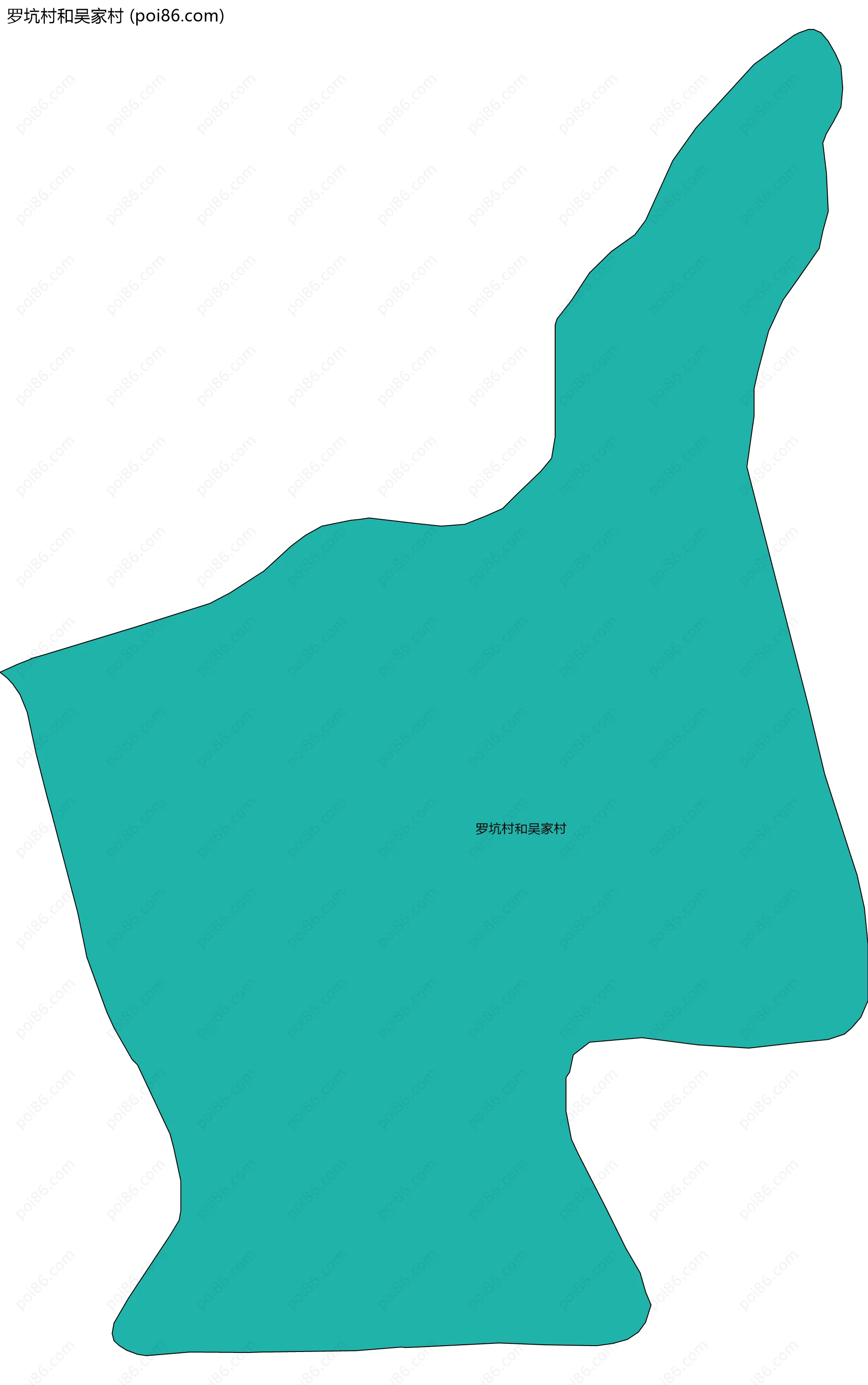 罗坑村和吴家村边界地图