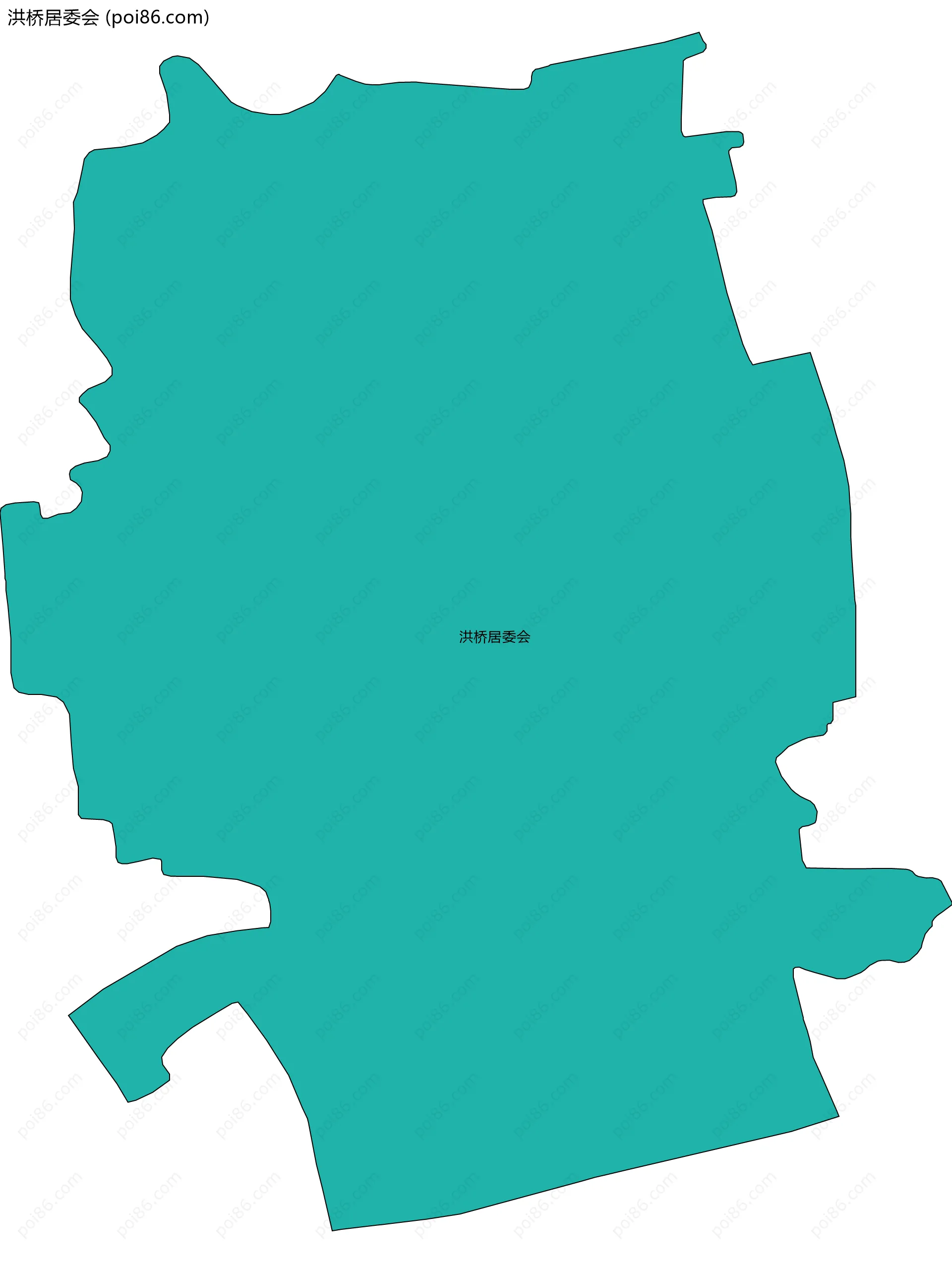 洪桥居委会边界地图