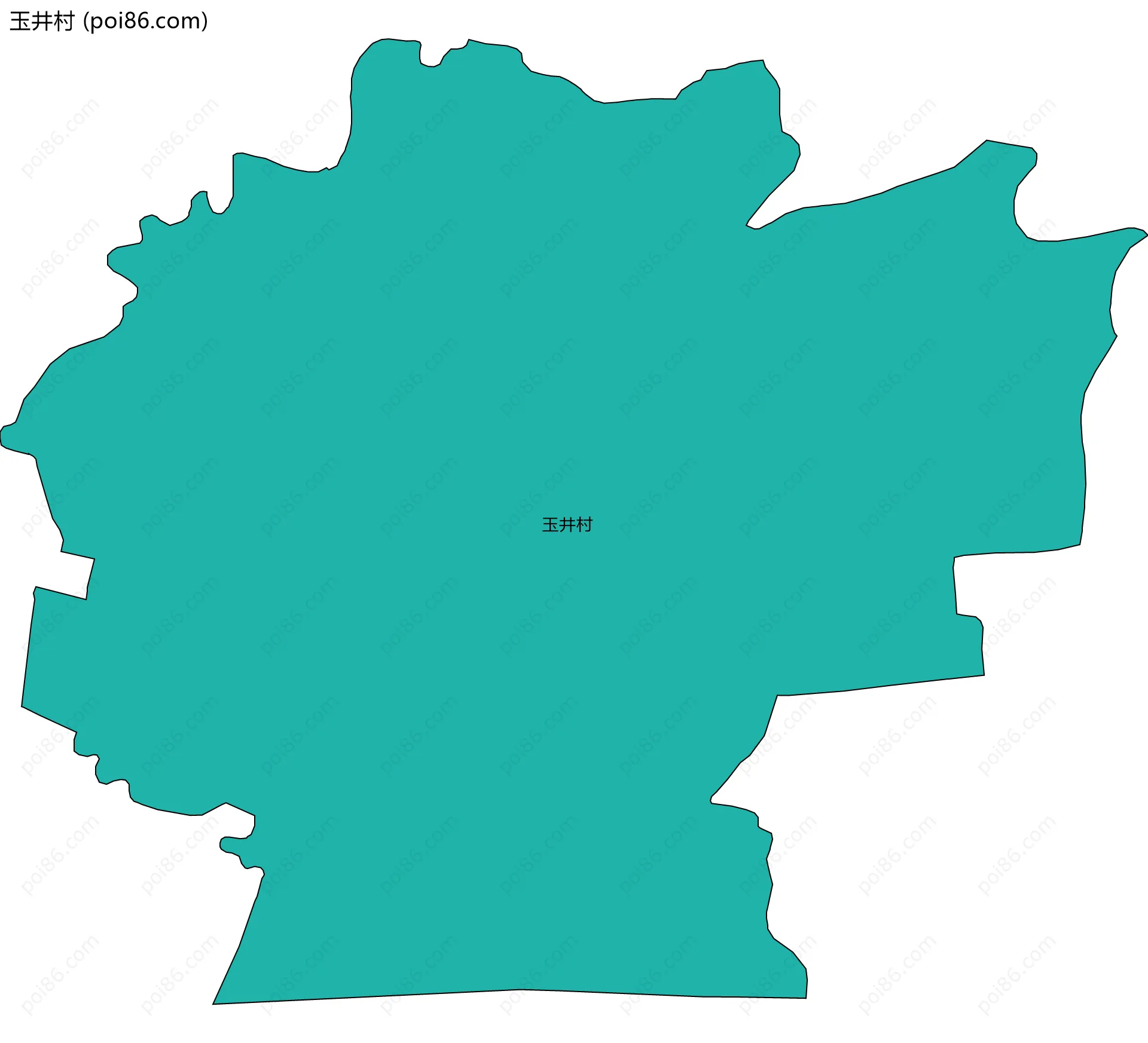 玉井村边界地图