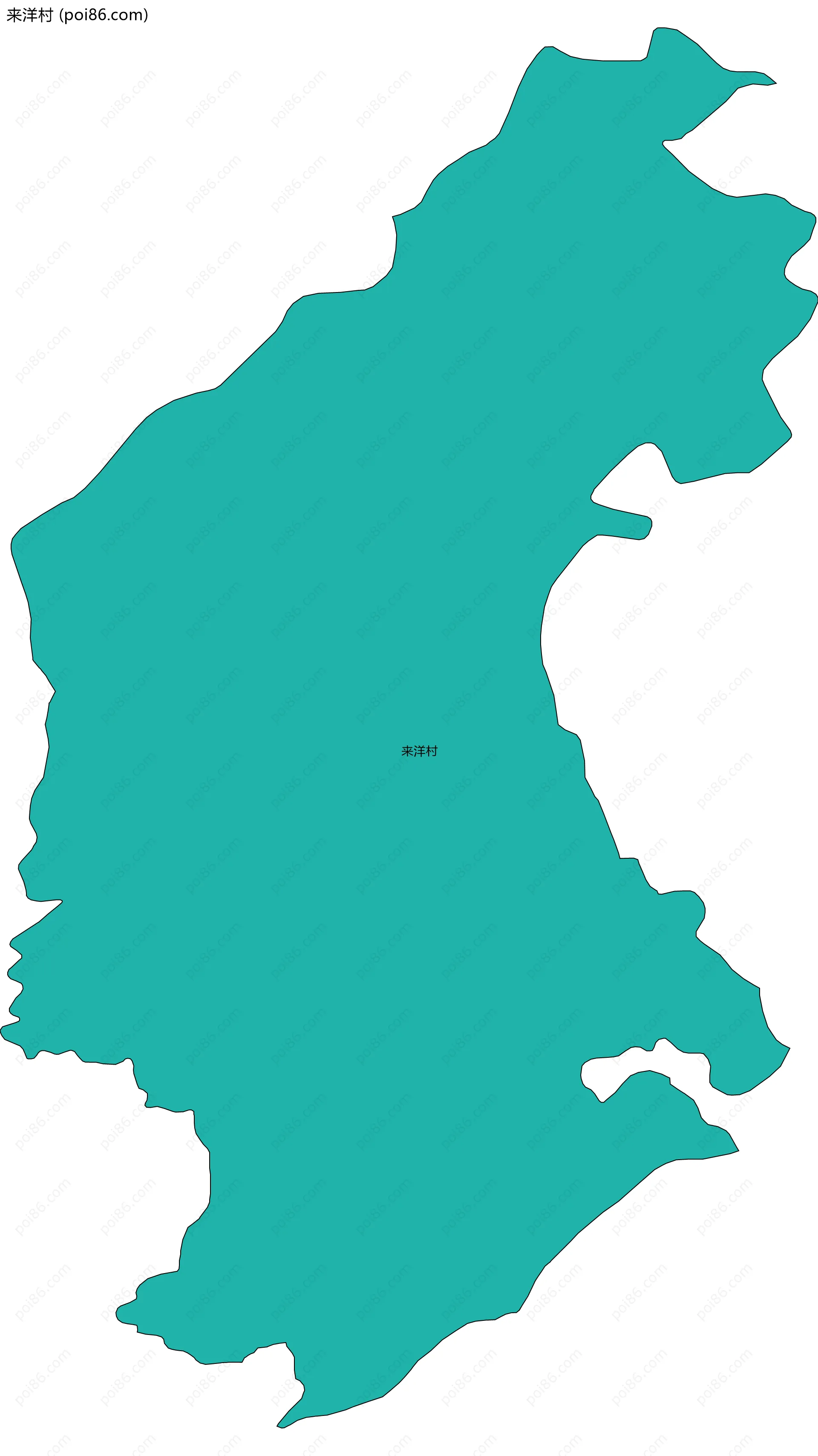 来洋村边界地图