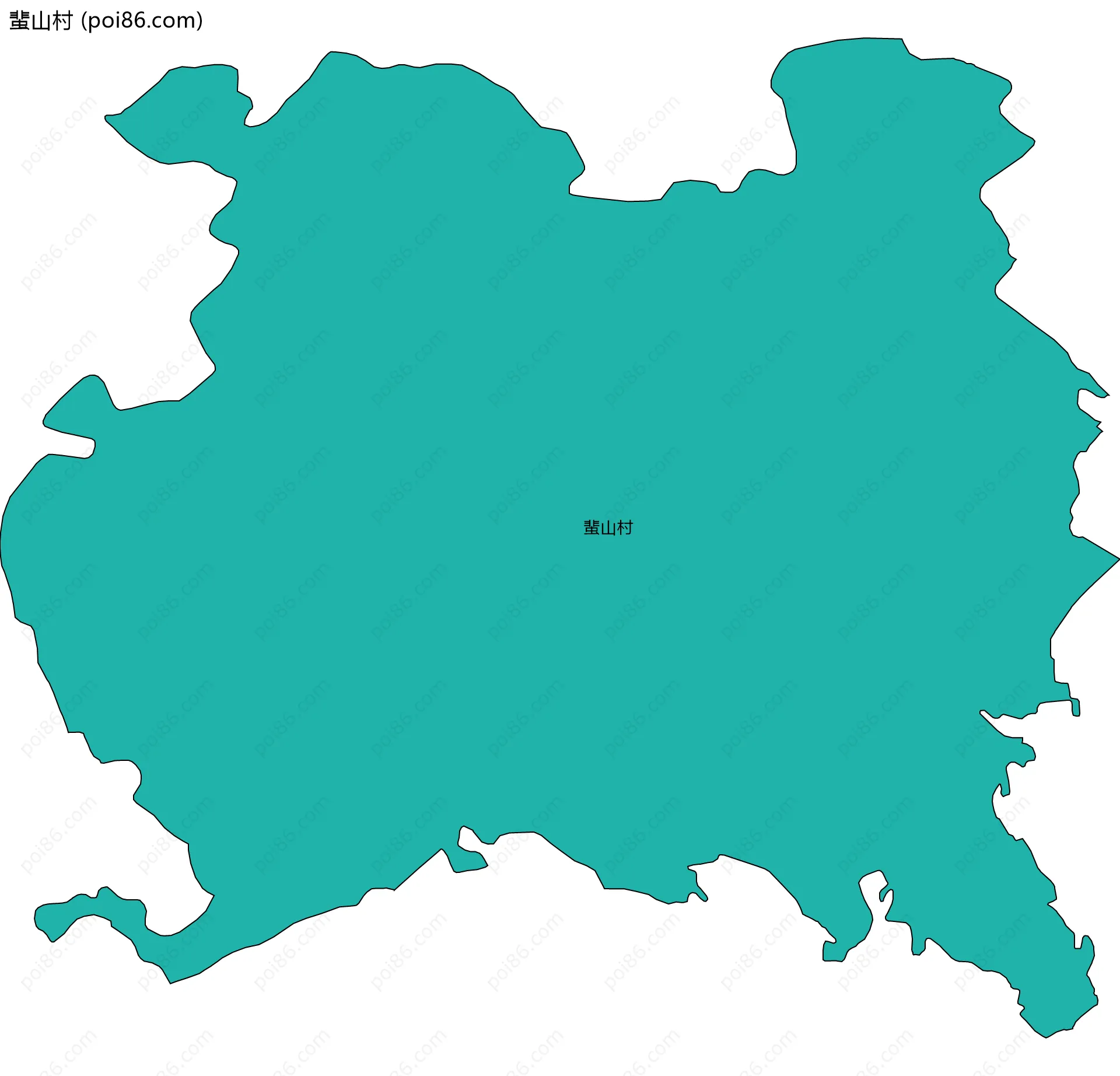 蜚山村边界地图