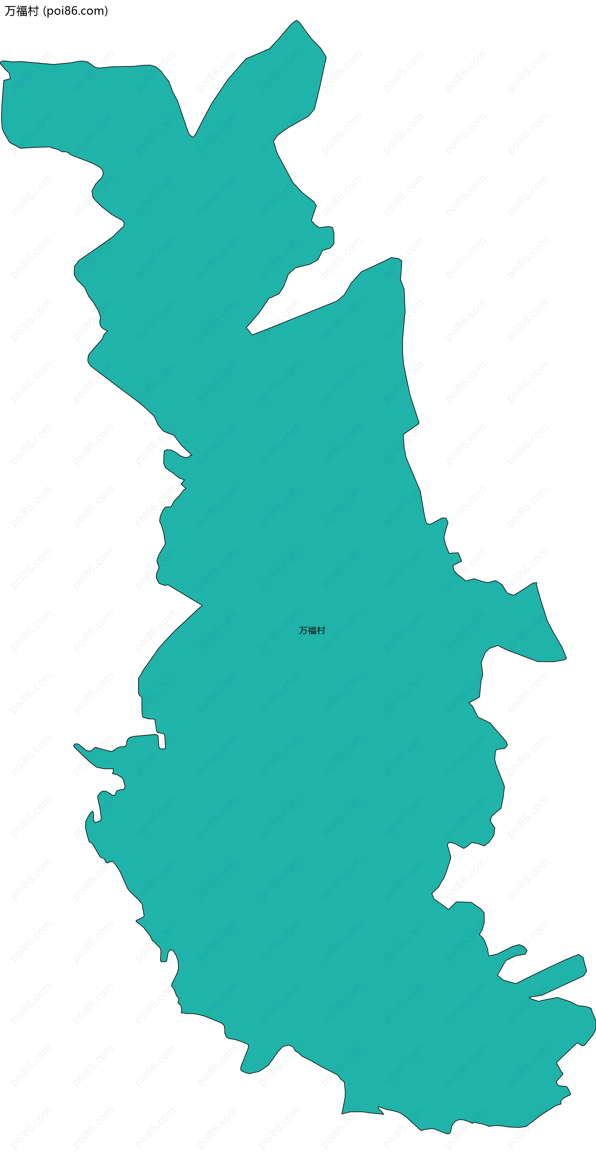 万福村边界地图