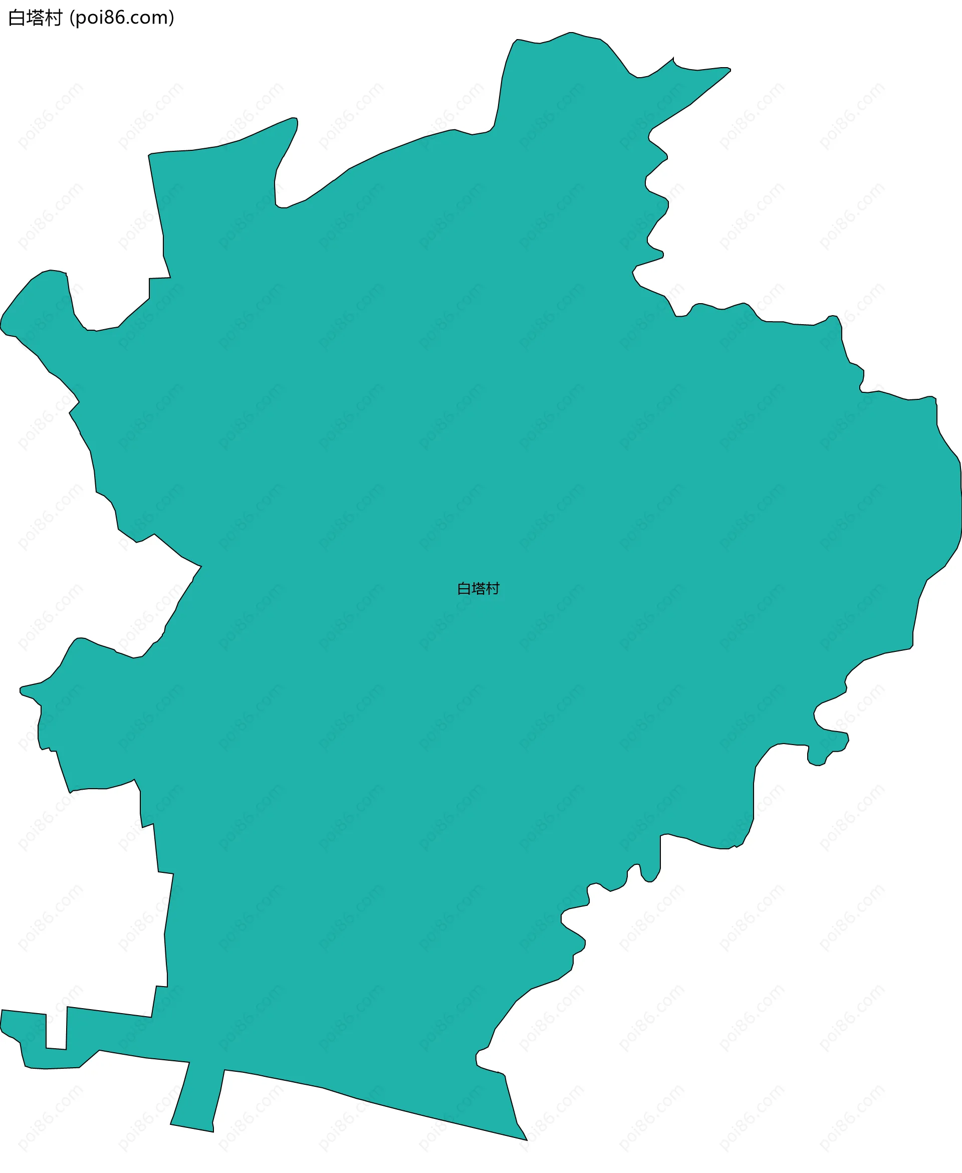 白塔村边界地图