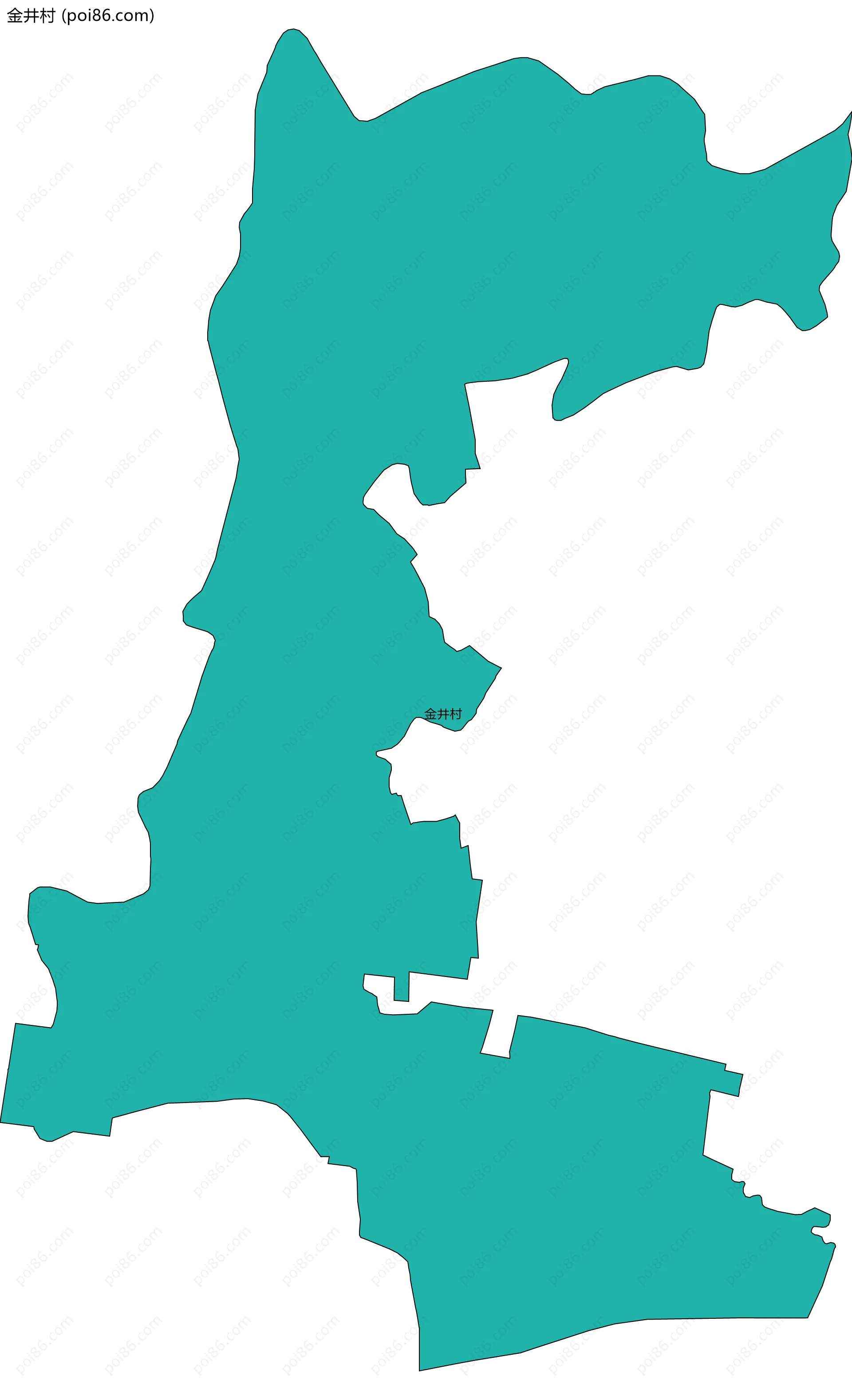 金井村边界地图