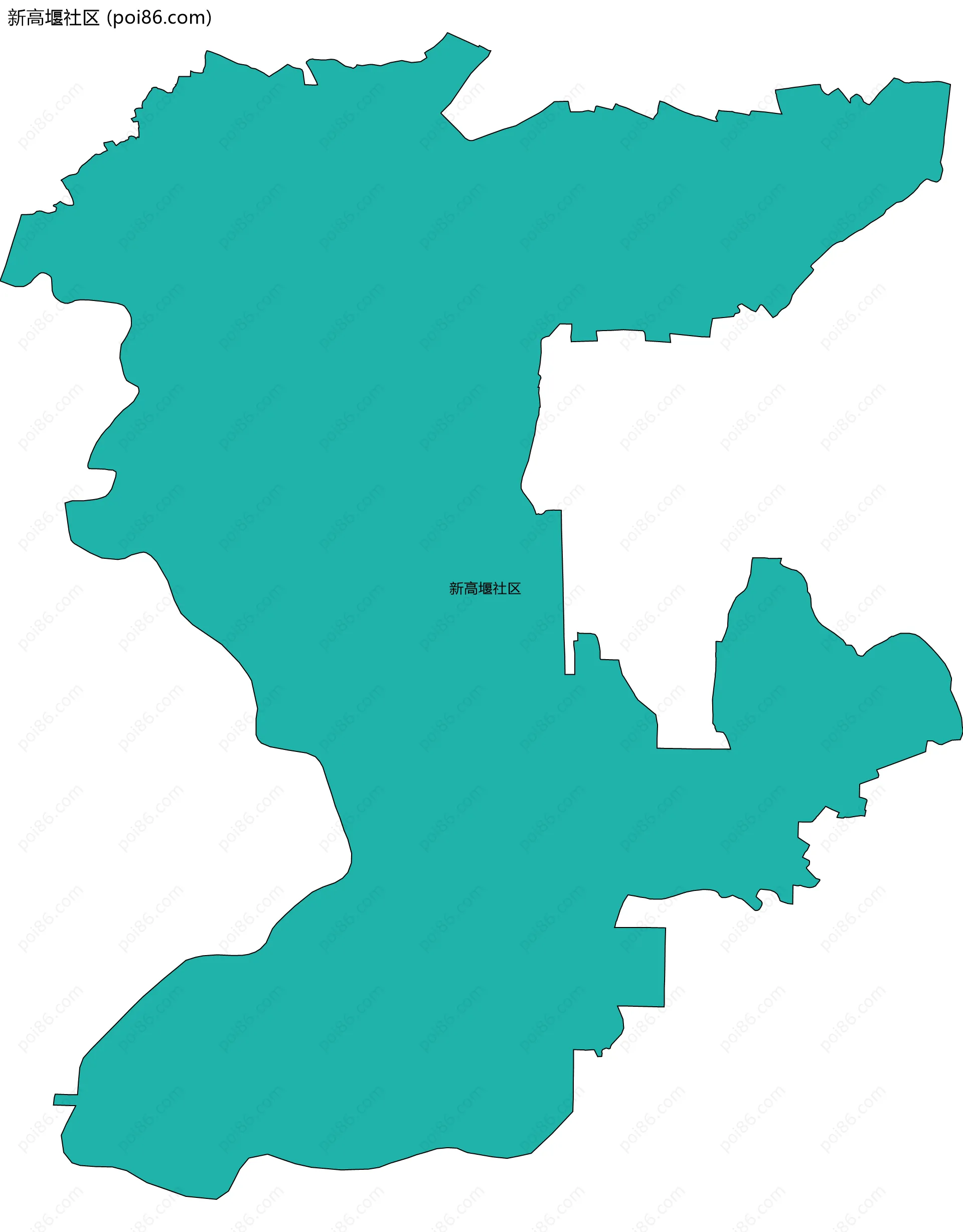 新高堰社区边界地图