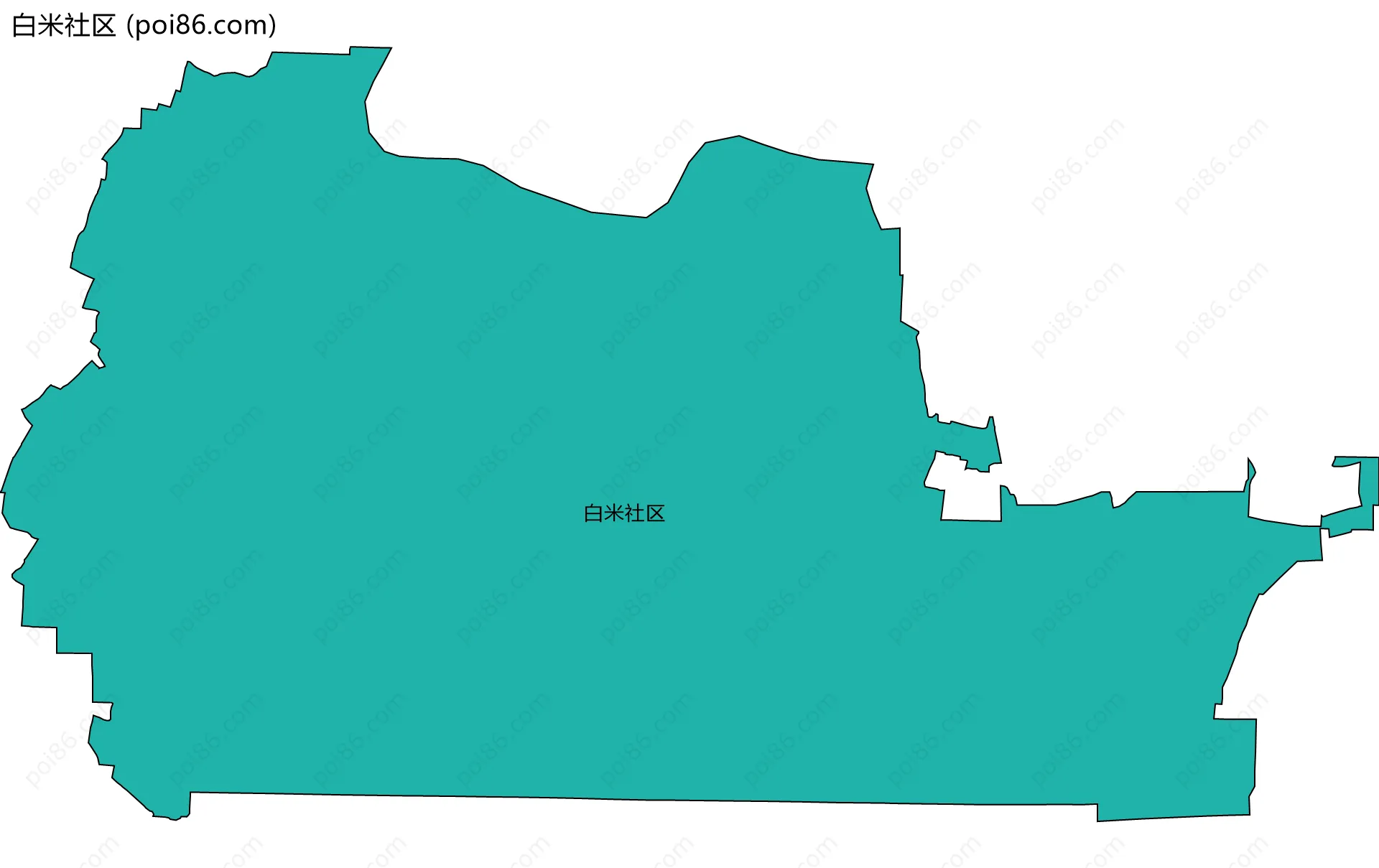 白米社区边界地图