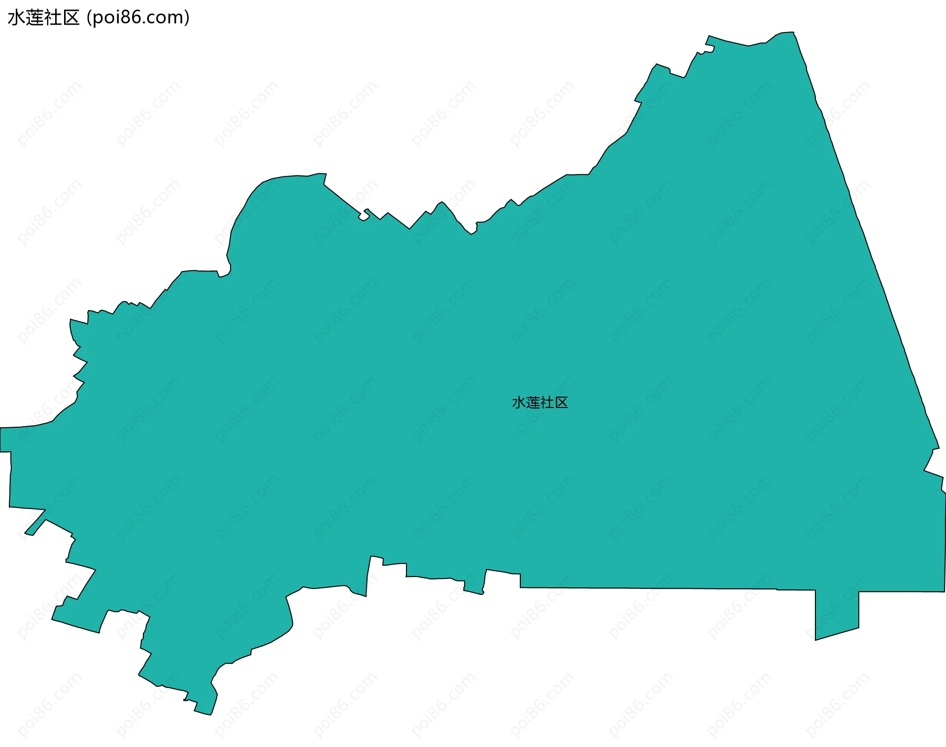 水莲社区边界地图