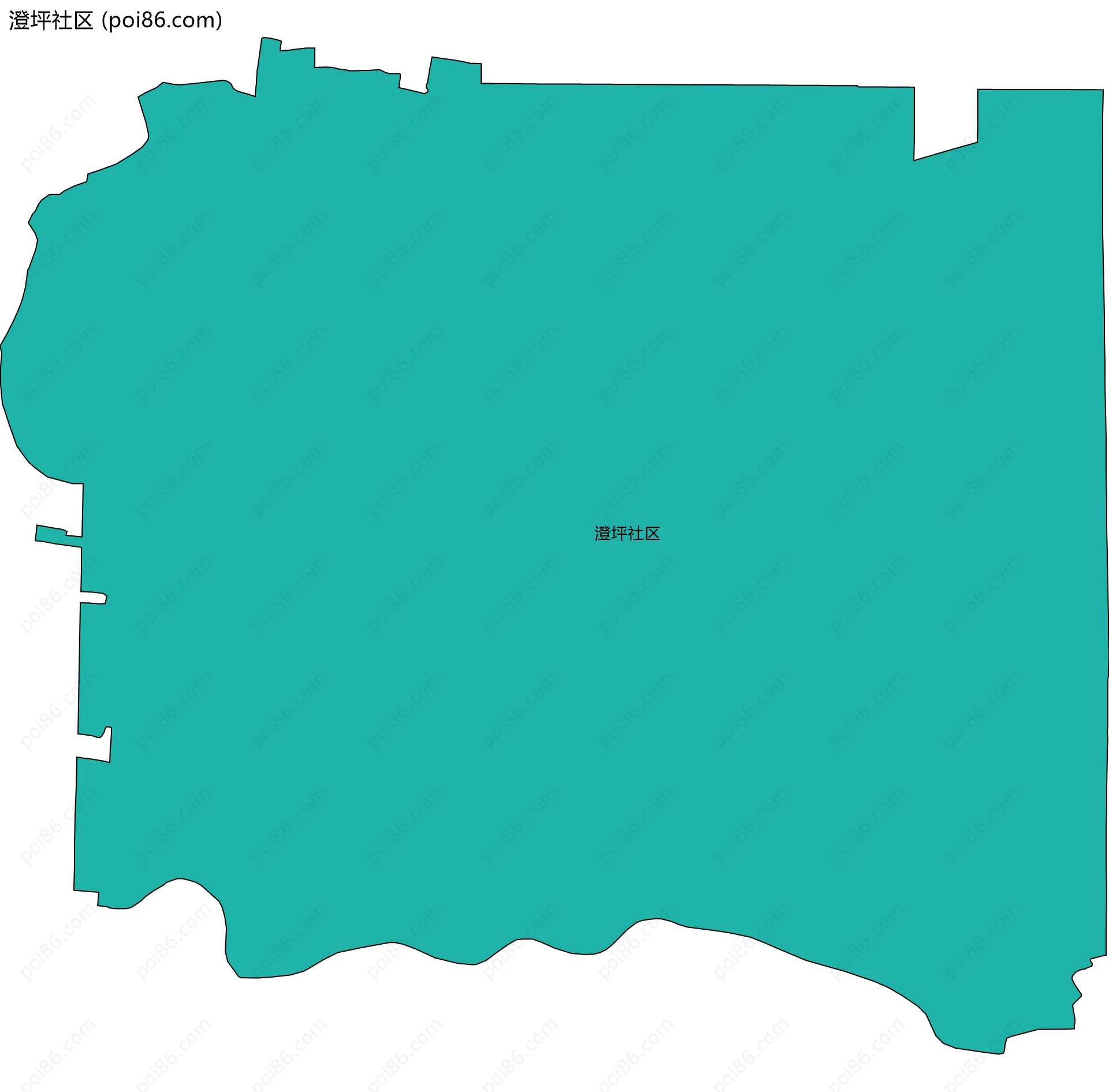 澄坪社区边界地图