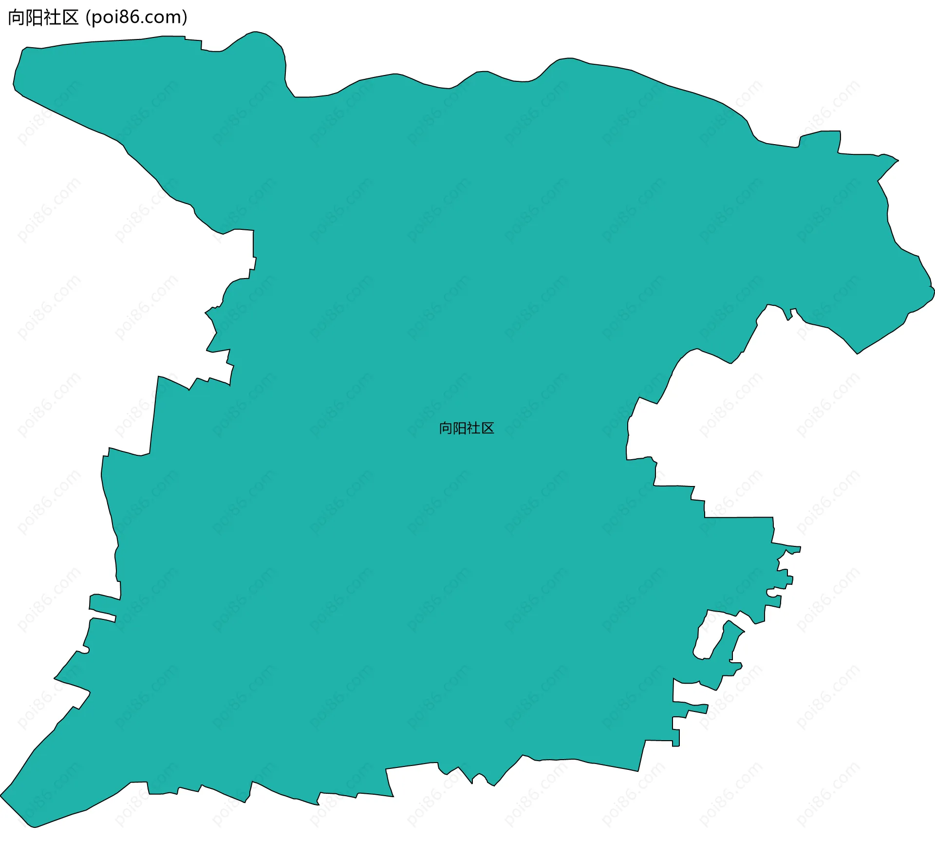 向阳社区边界地图