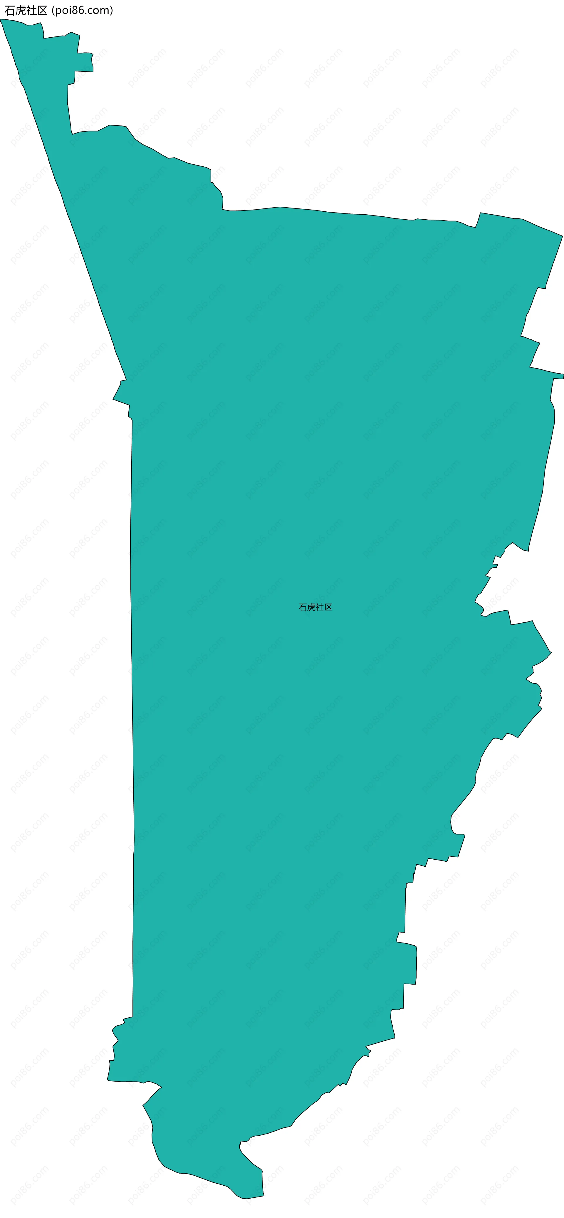 石虎社区边界地图