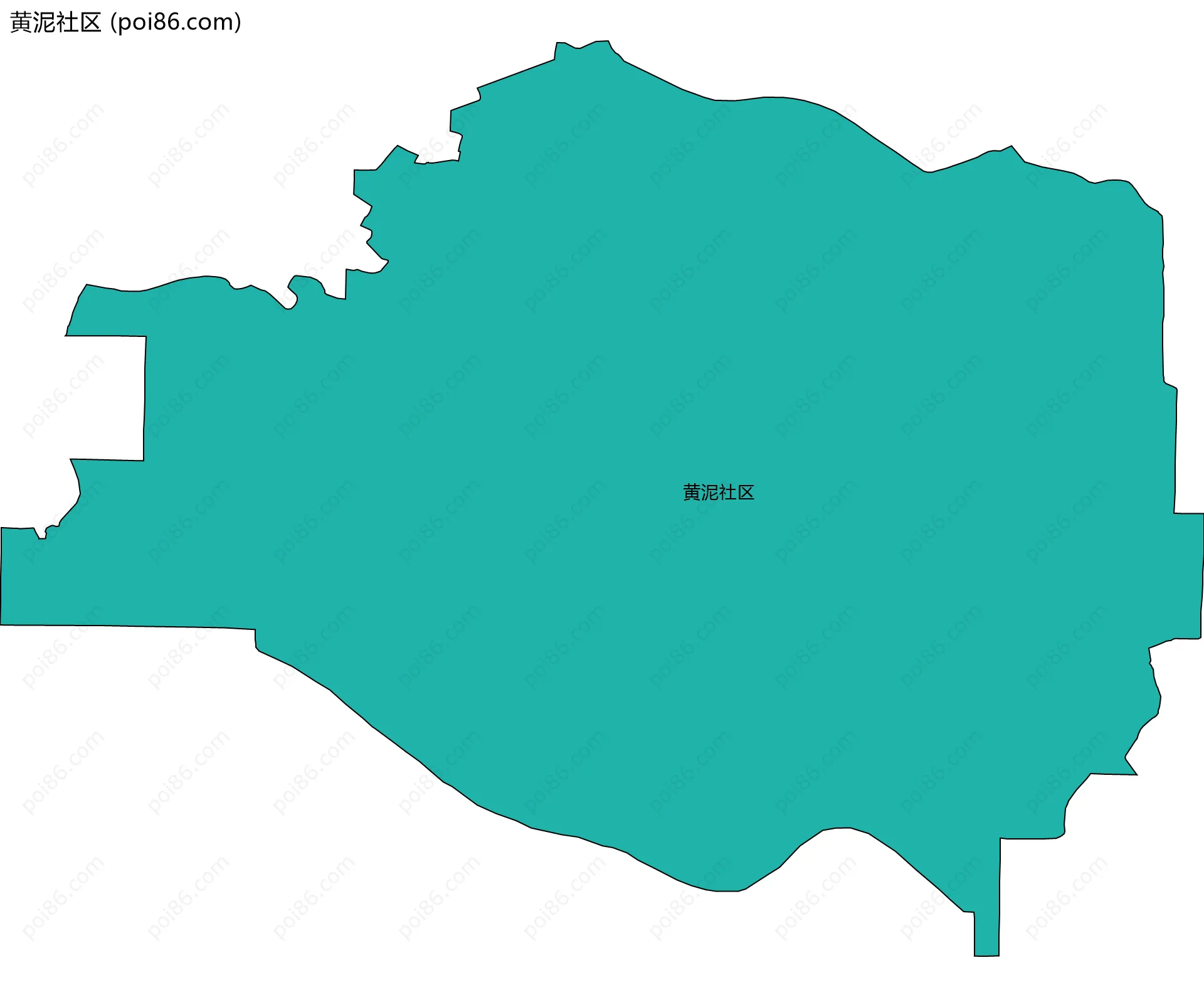 黄泥社区边界地图