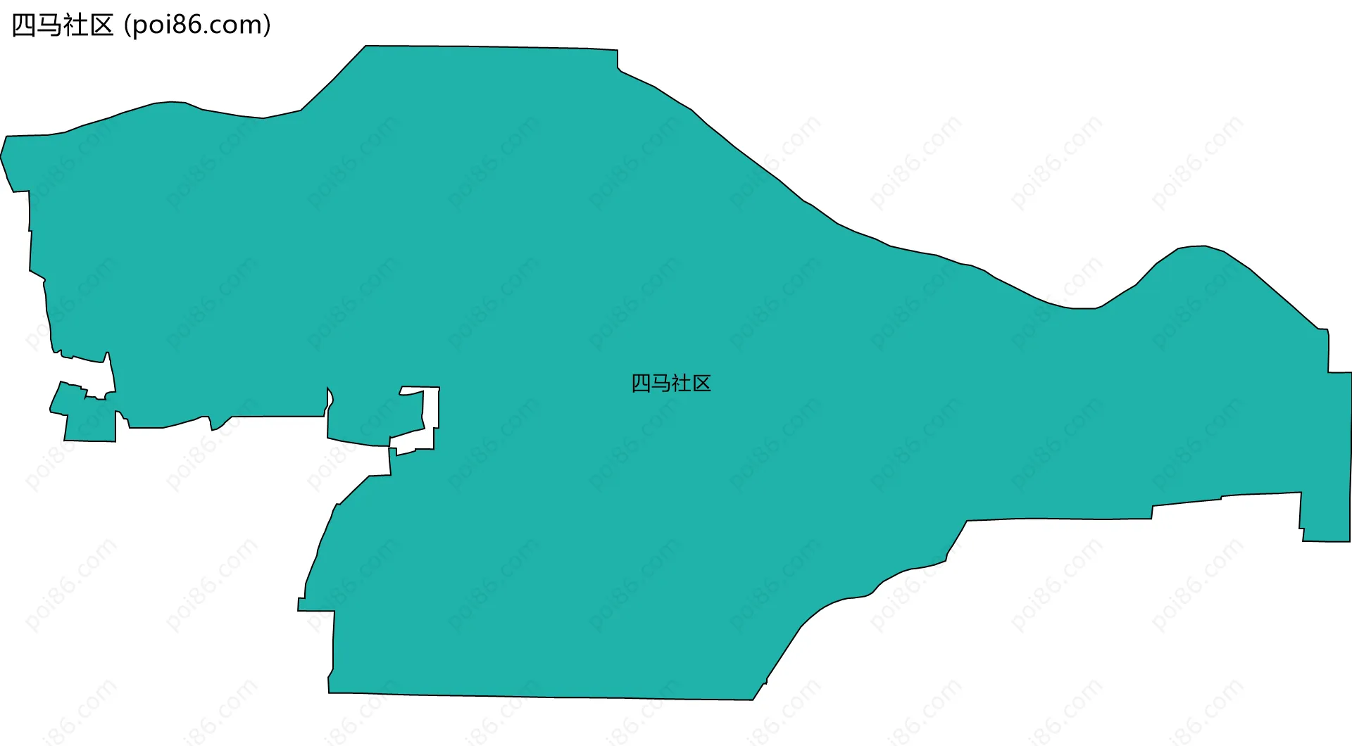 四马社区边界地图