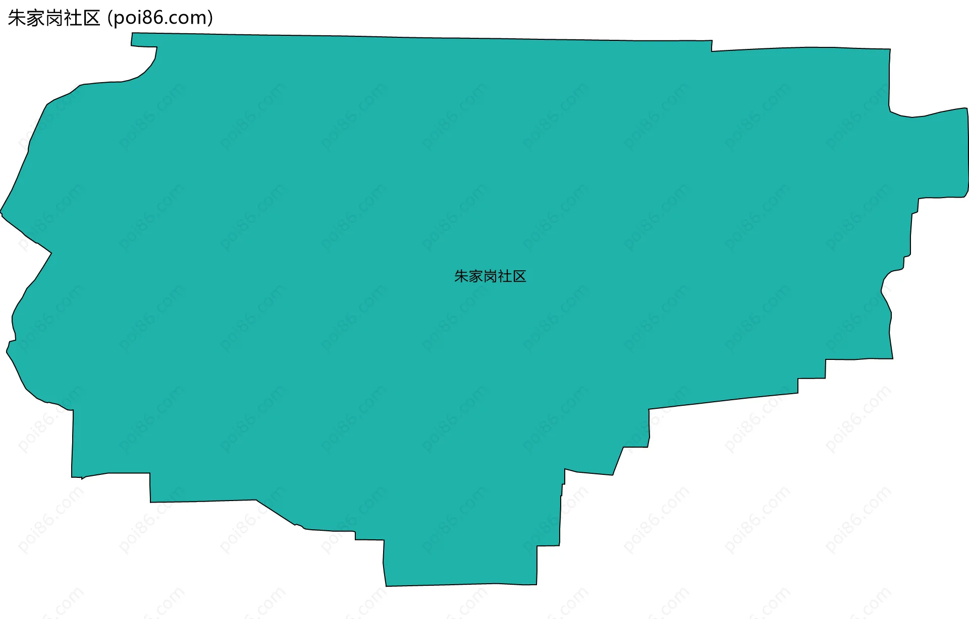 朱家岗社区边界地图