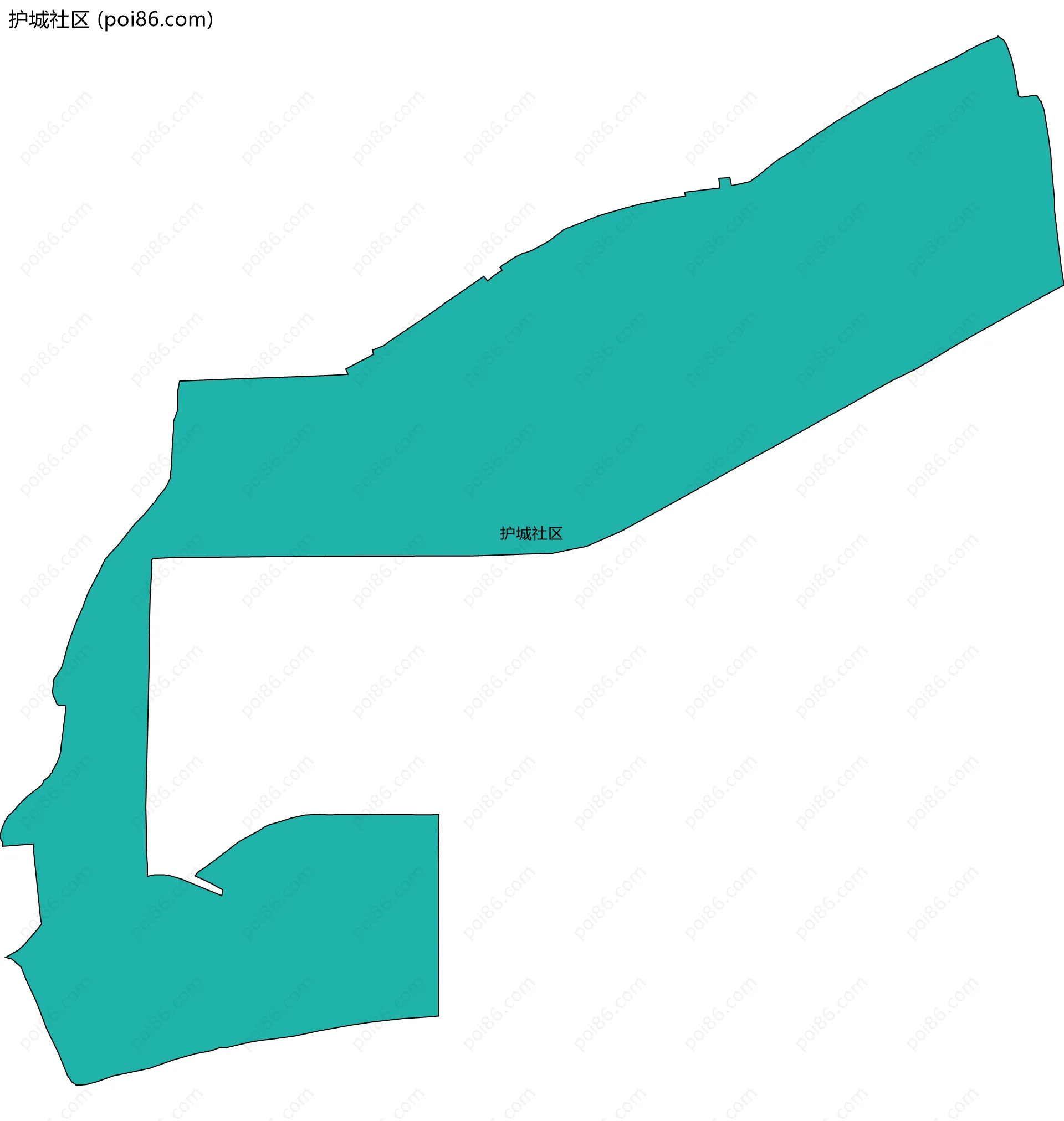 护城社区边界地图