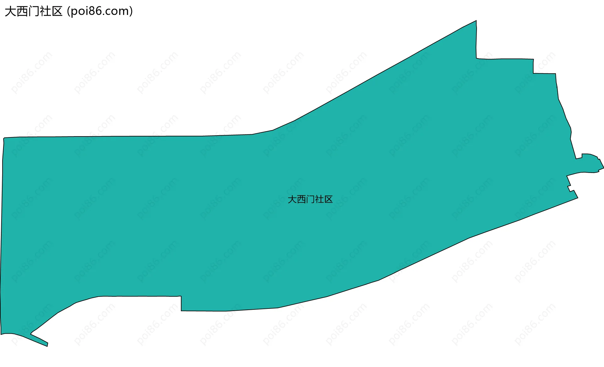 大西门社区边界地图