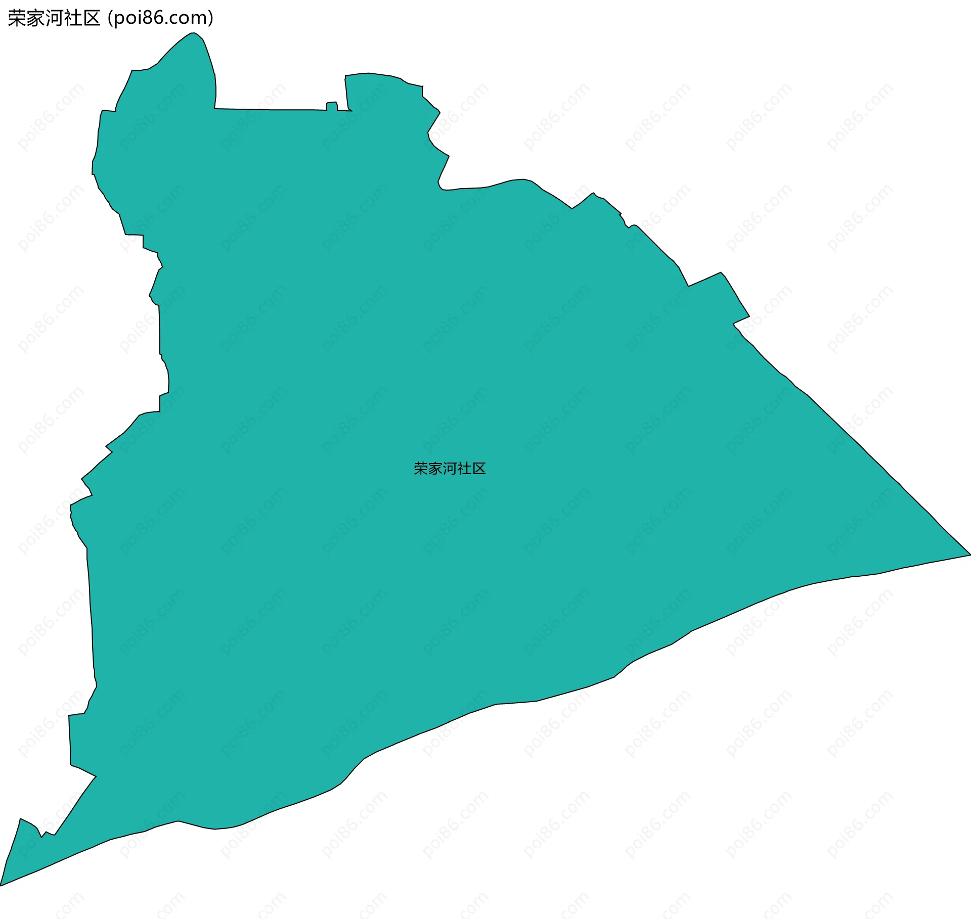 荣家河社区边界地图