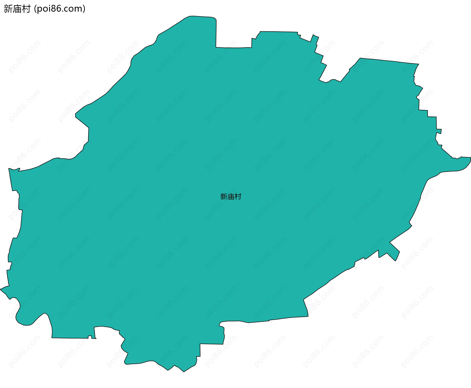 新庙村边界地图