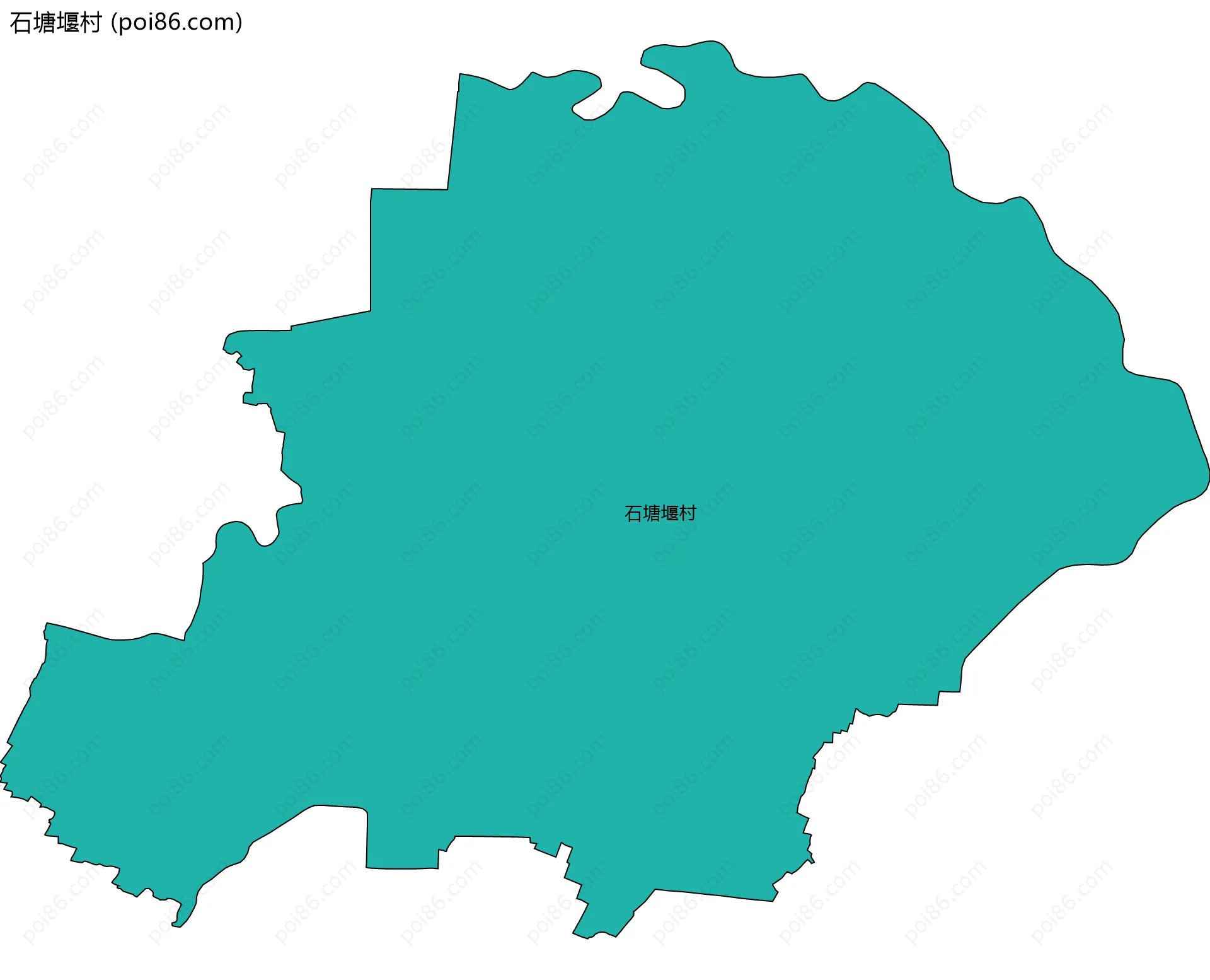 石塘堰村边界地图