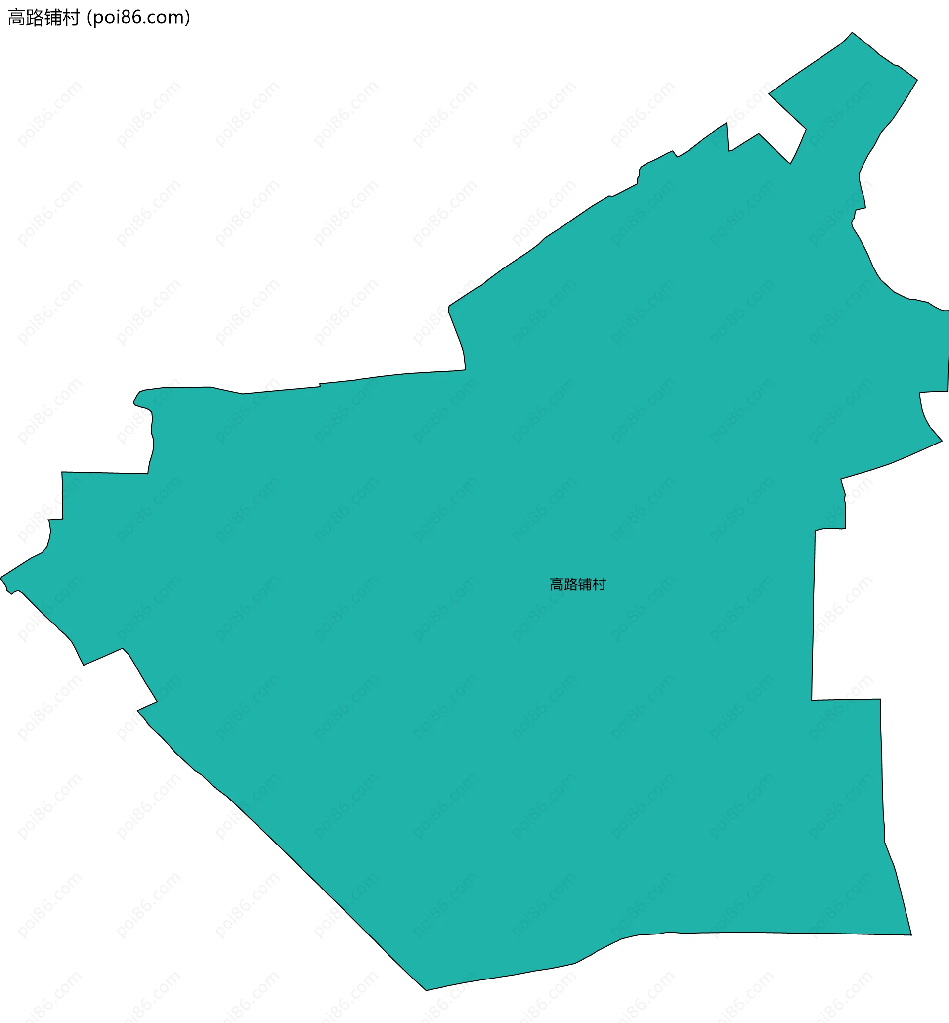 高路铺村边界地图