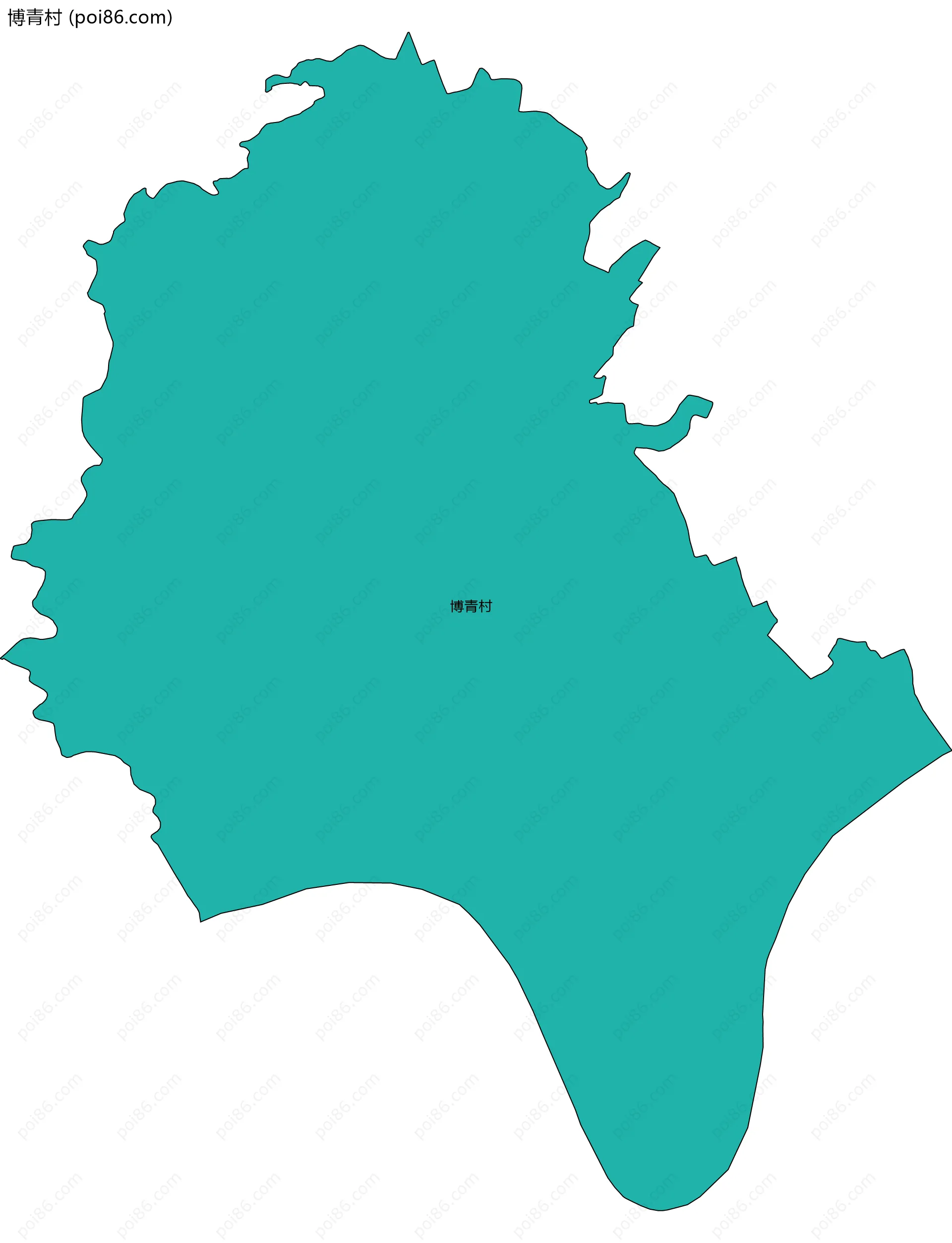 博青村边界地图