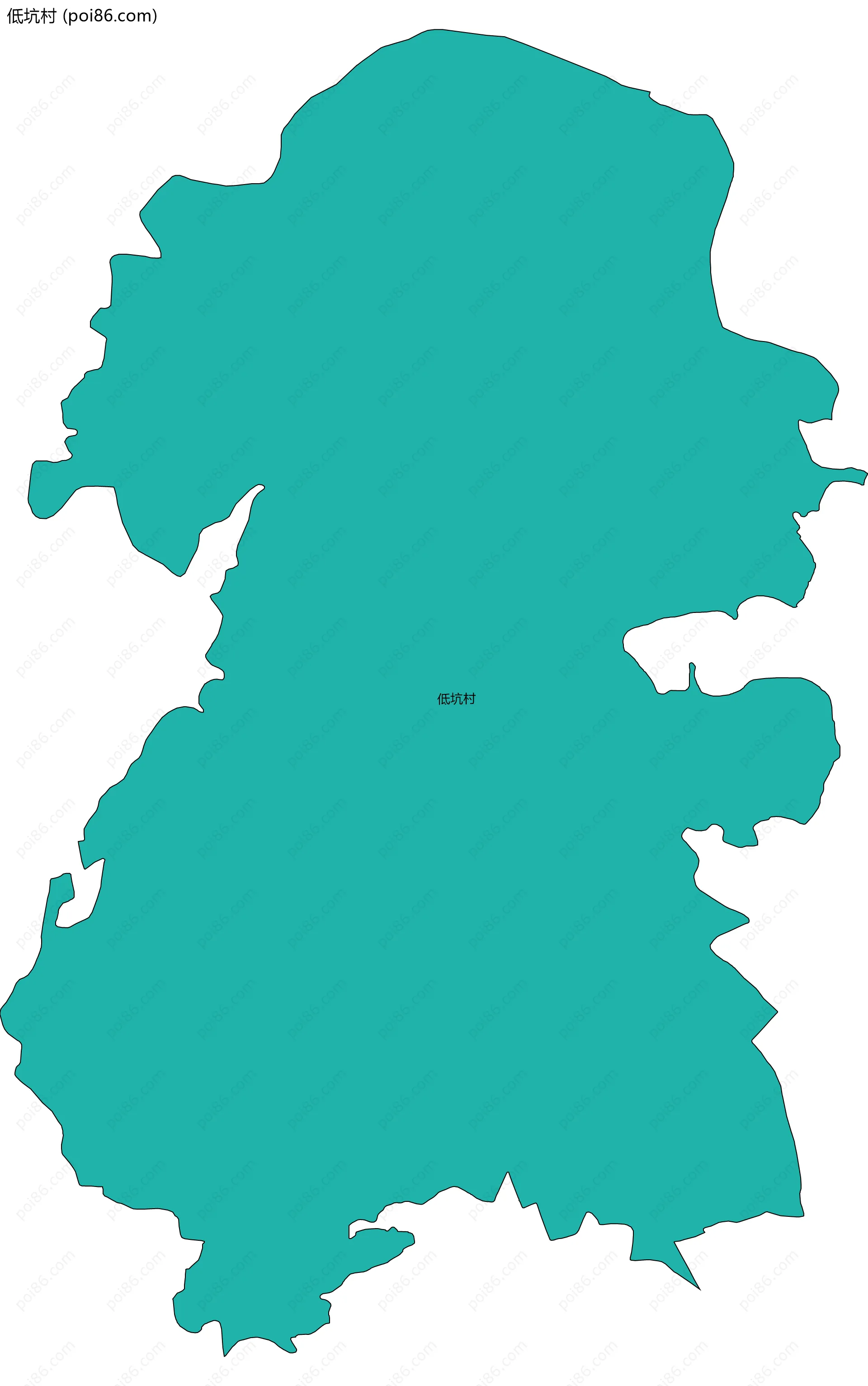 低坑村边界地图