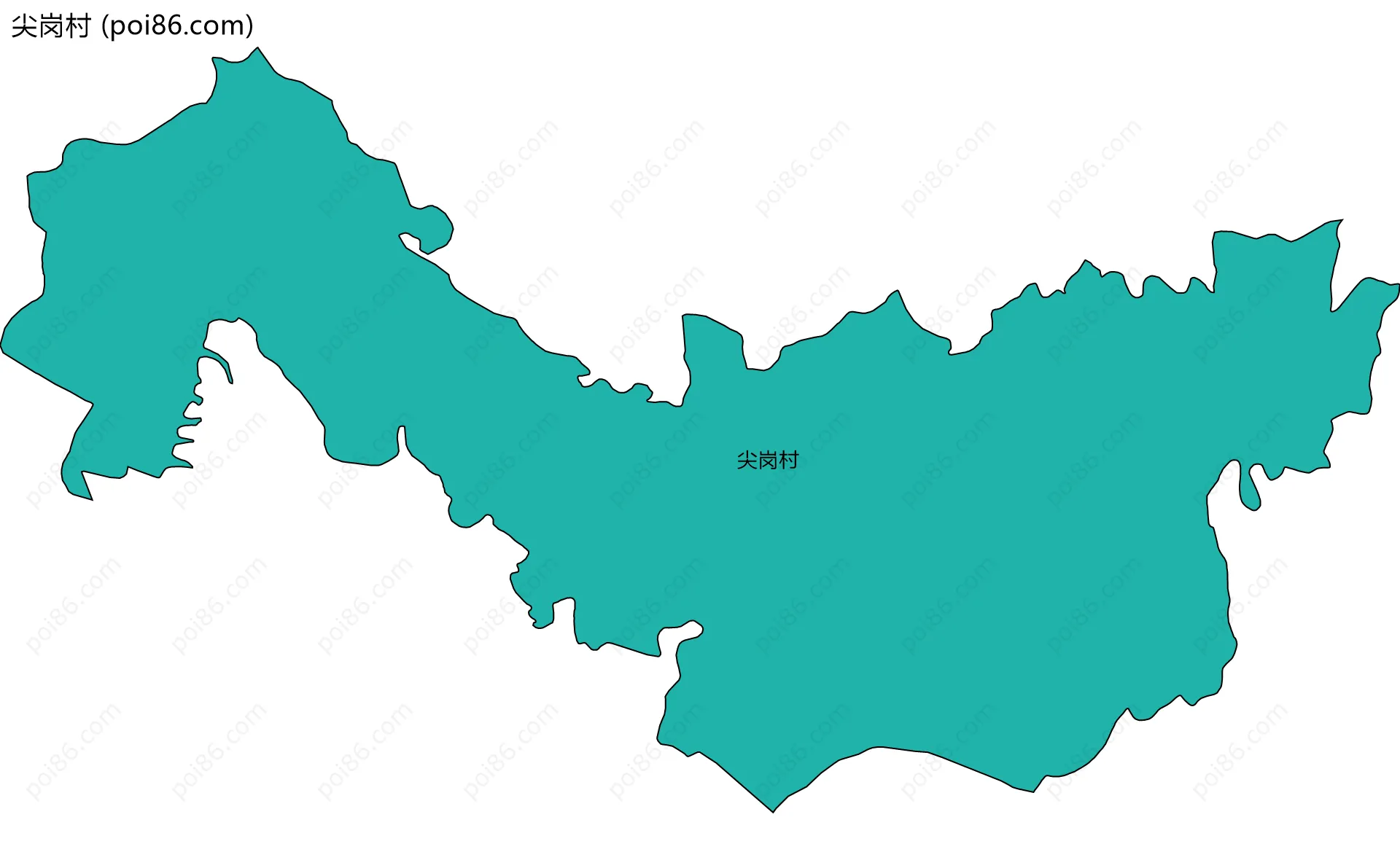 尖岗村边界地图