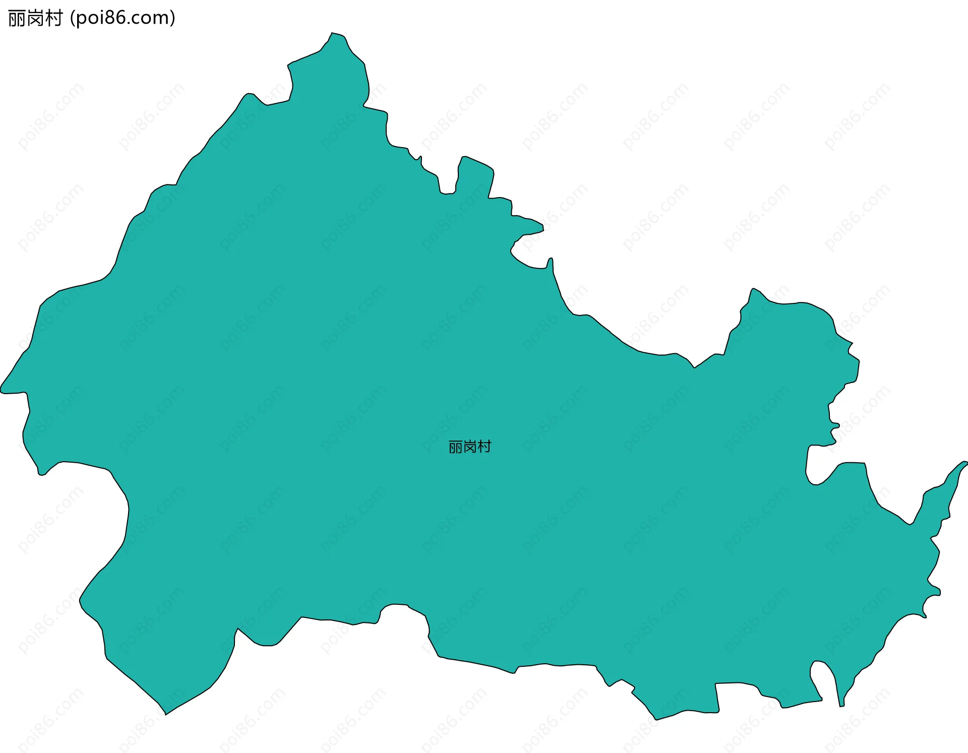丽岗村边界地图
