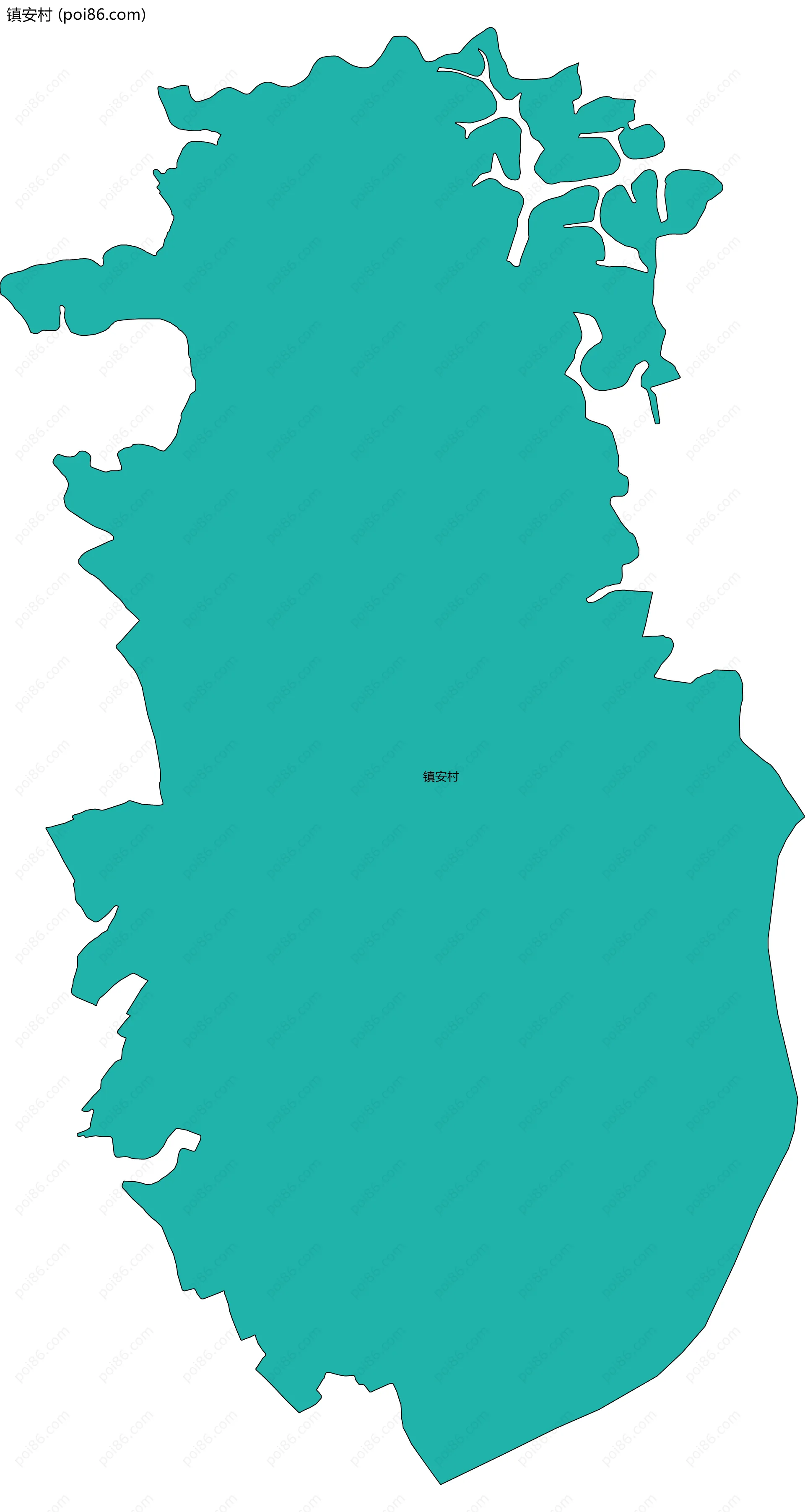 镇安村边界地图