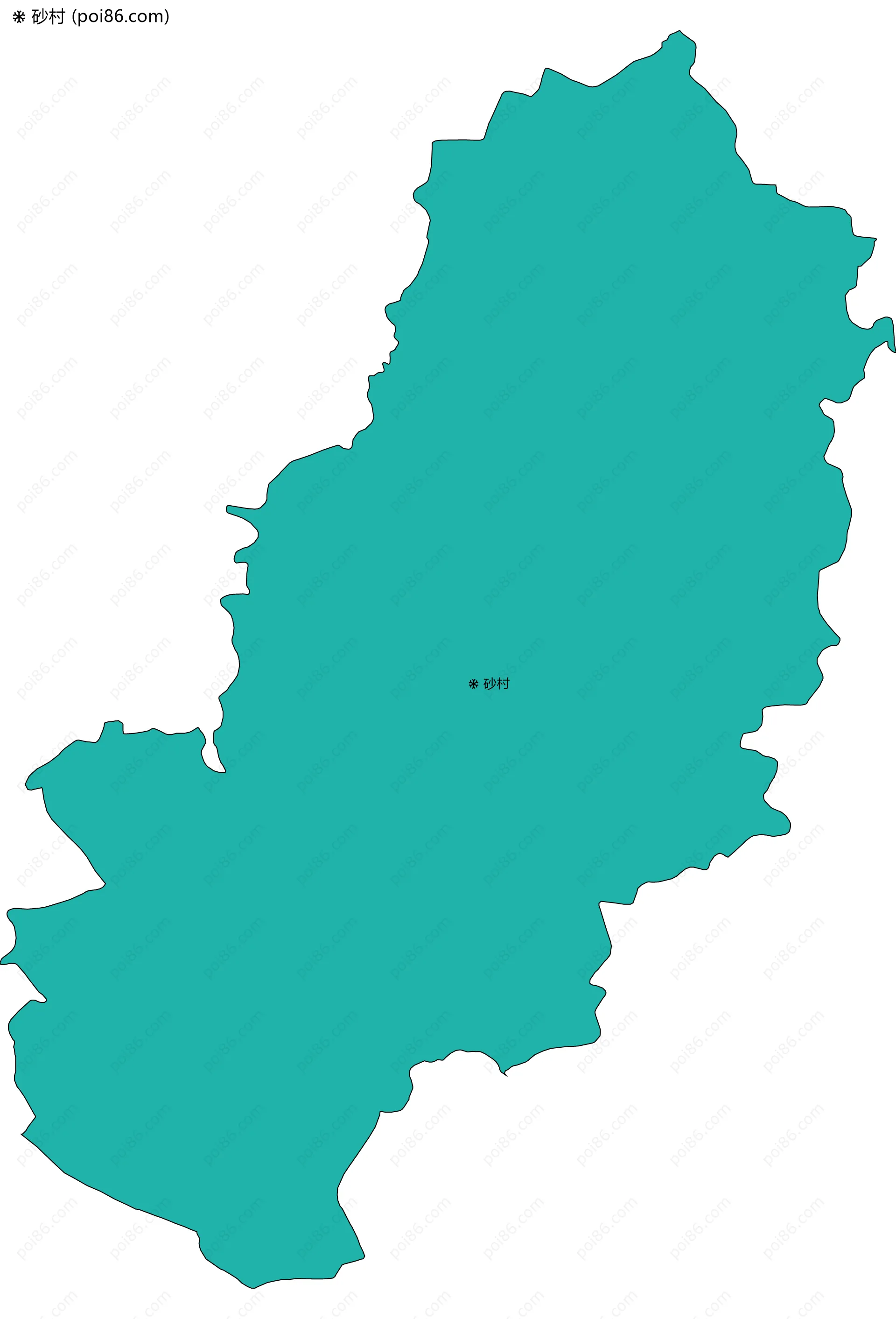 砂村边界地图