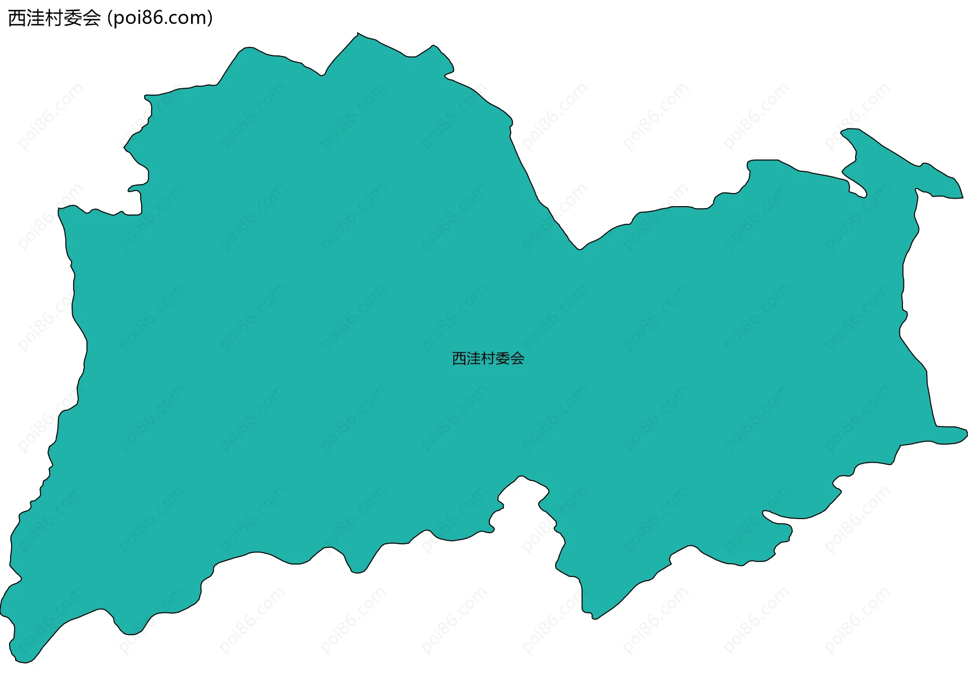 西洼村委会边界地图