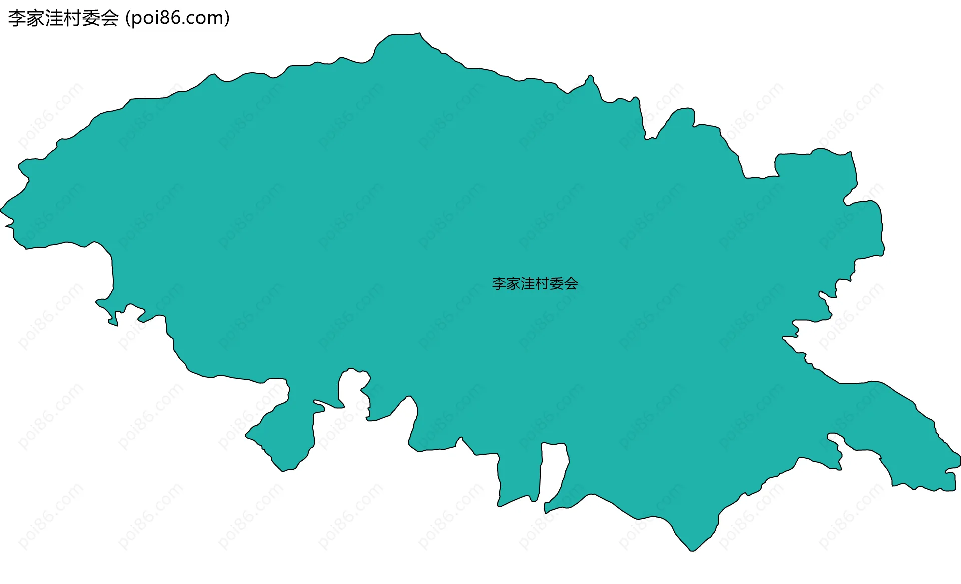 李家洼村委会边界地图