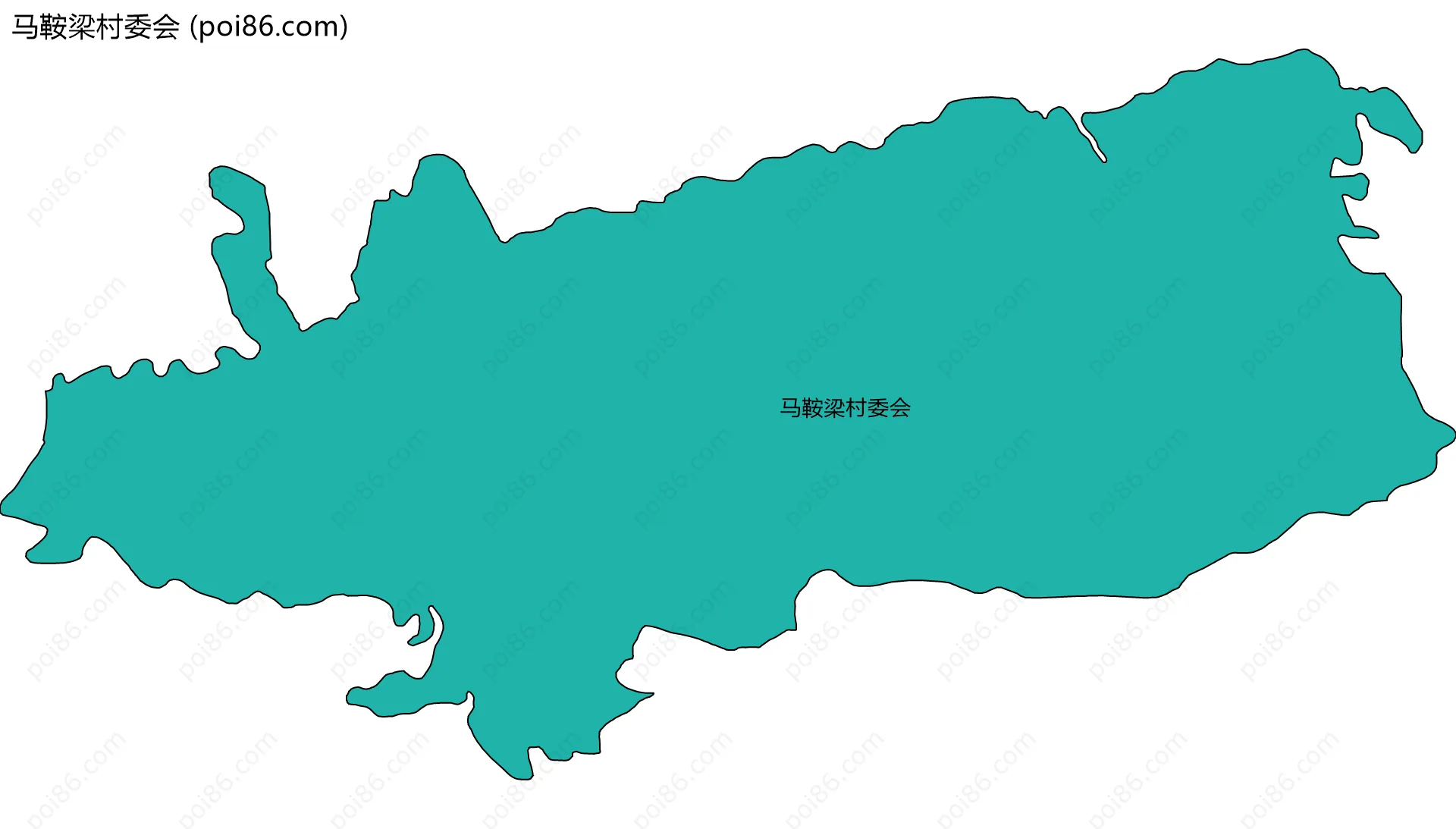 马鞍梁村委会边界地图