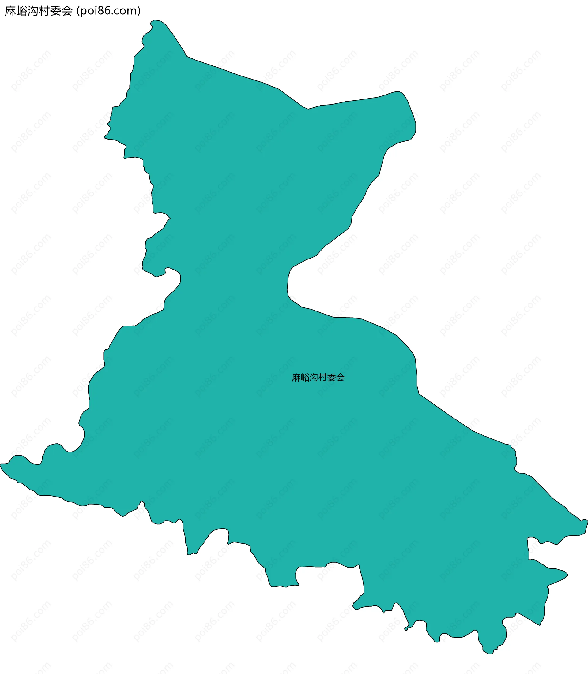 麻峪沟村委会边界地图