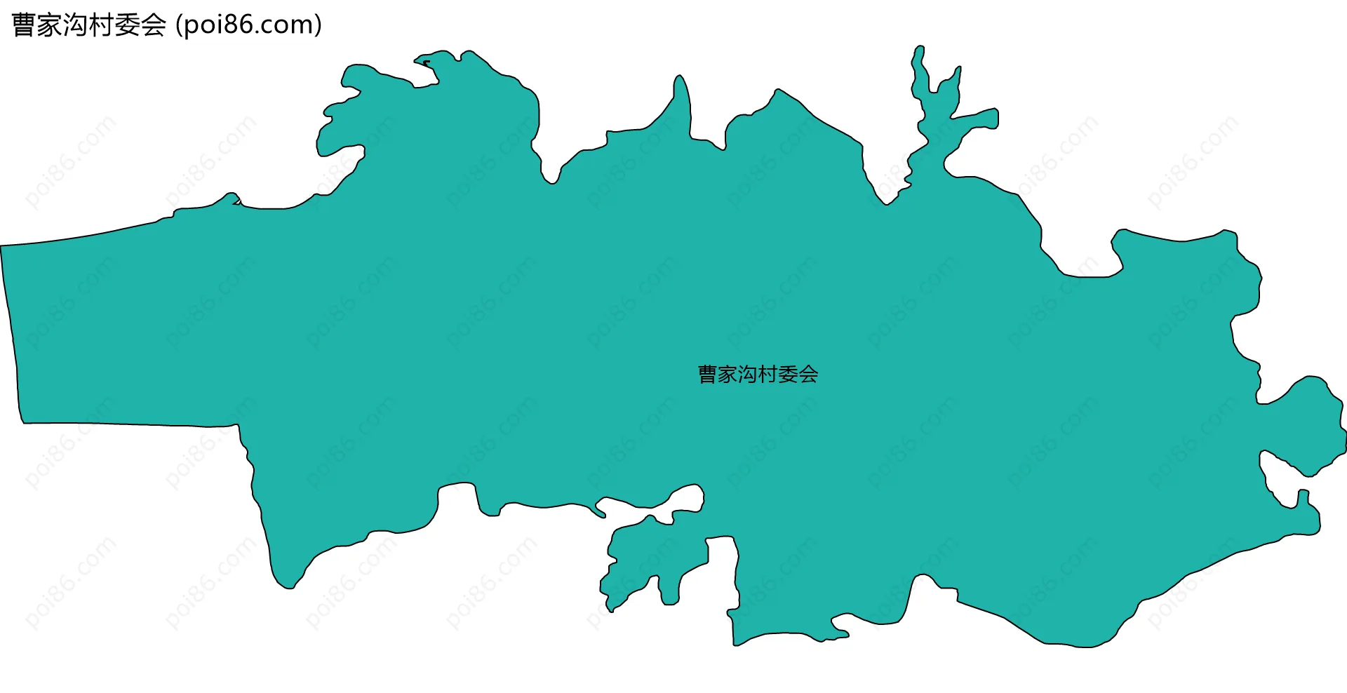 曹家沟村委会边界地图
