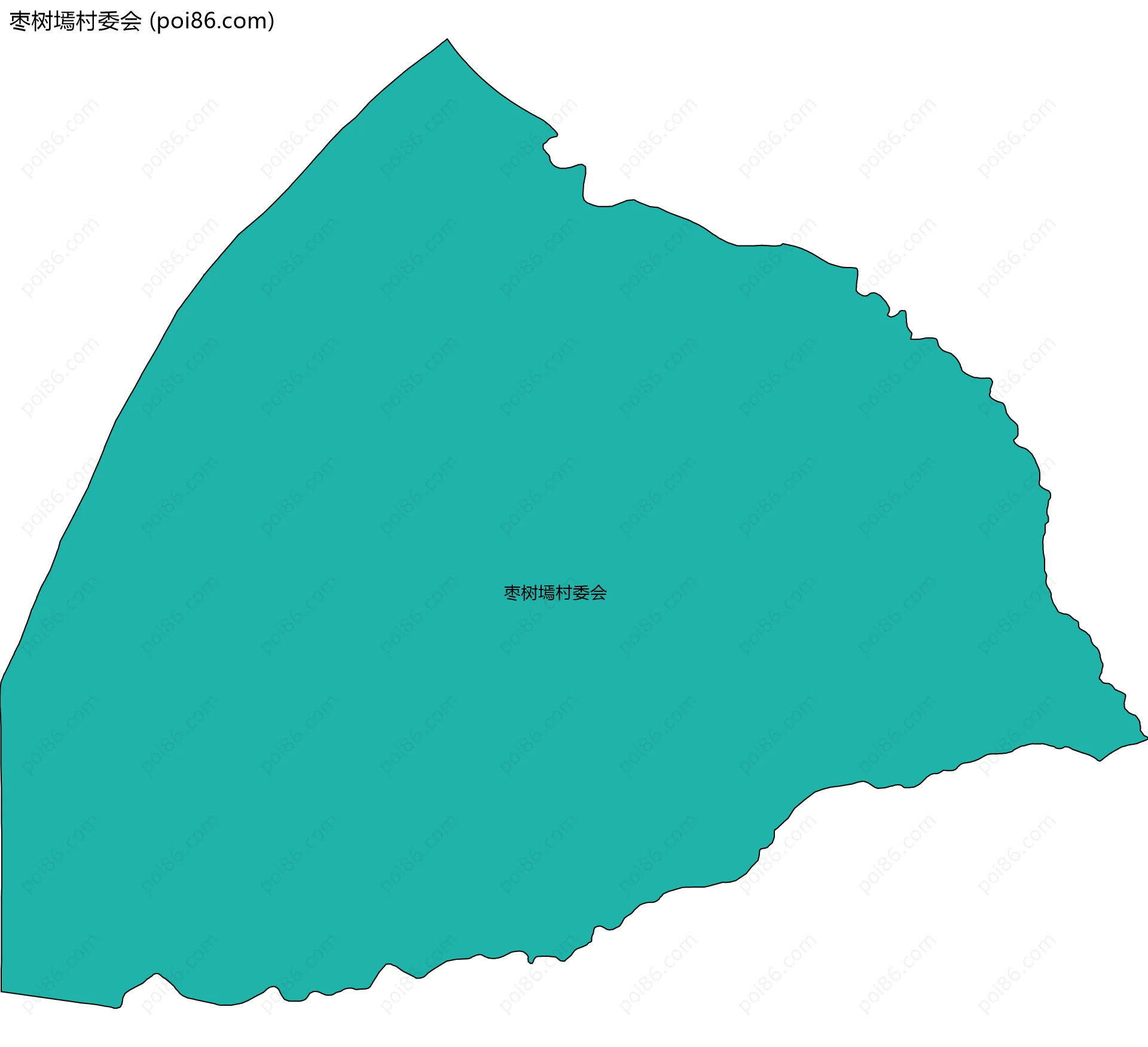 枣树墕村委会边界地图