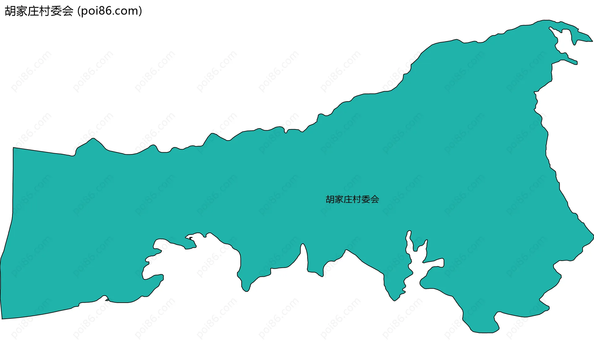 胡家庄村委会边界地图