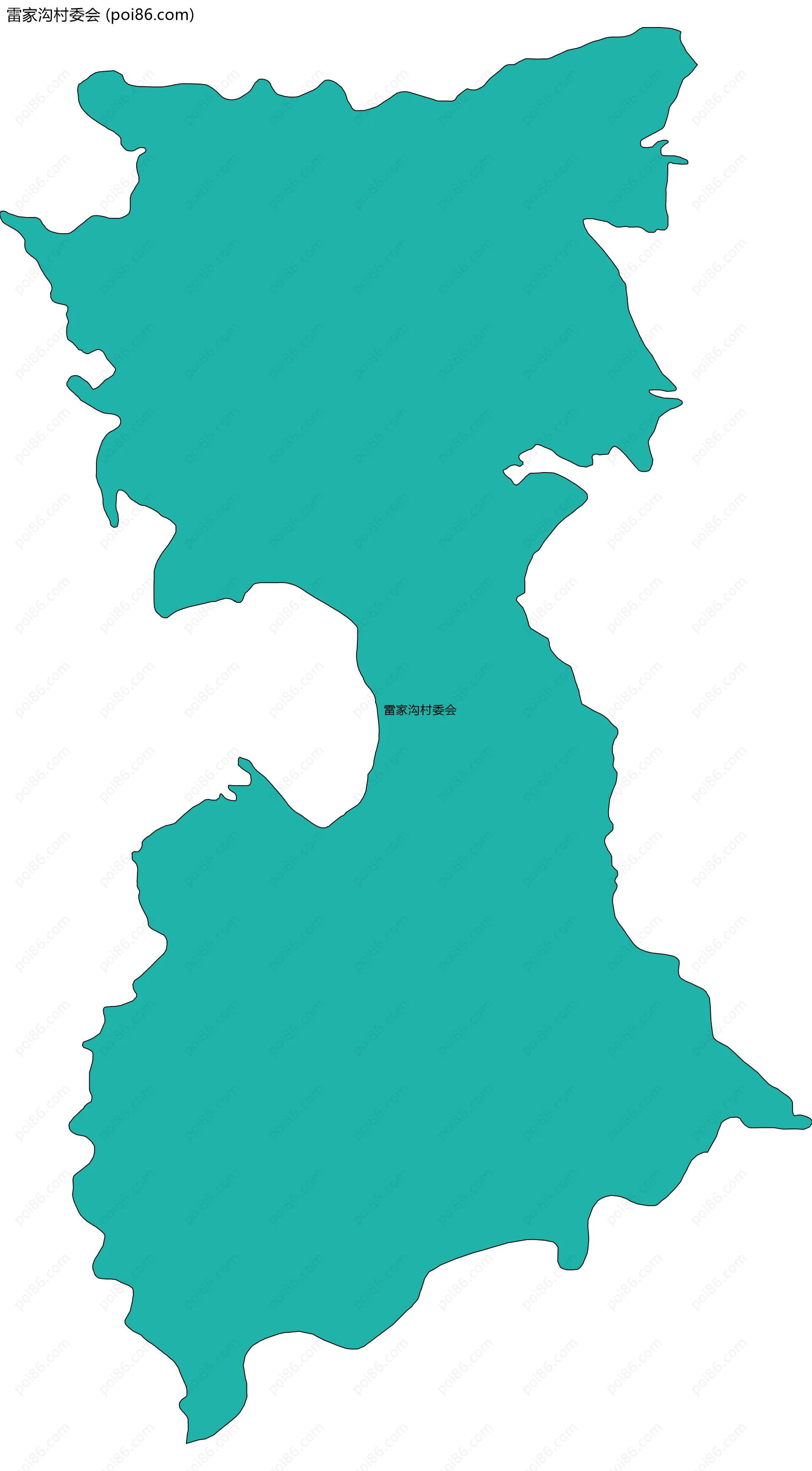 雷家沟村委会边界地图