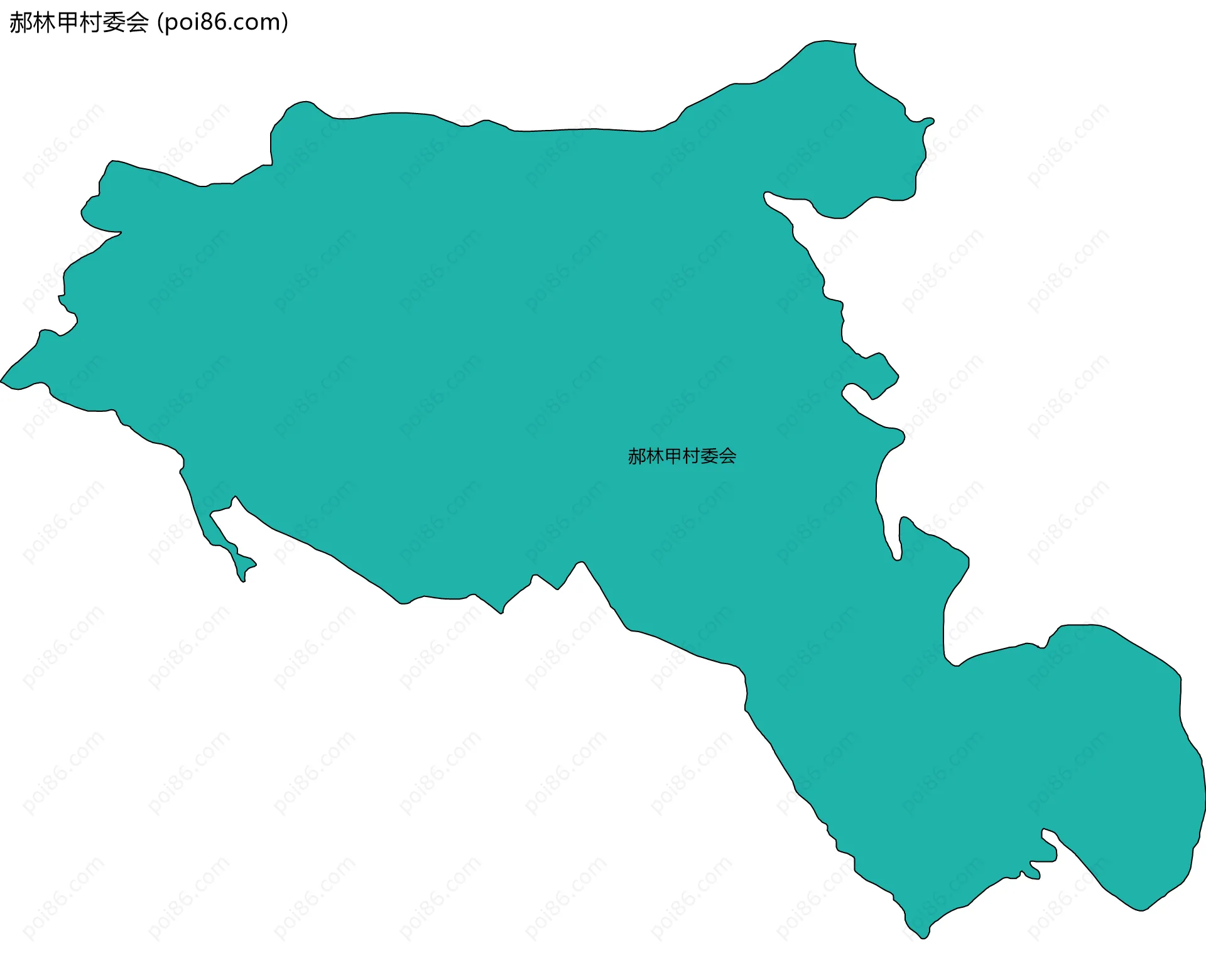 郝林甲村委会边界地图