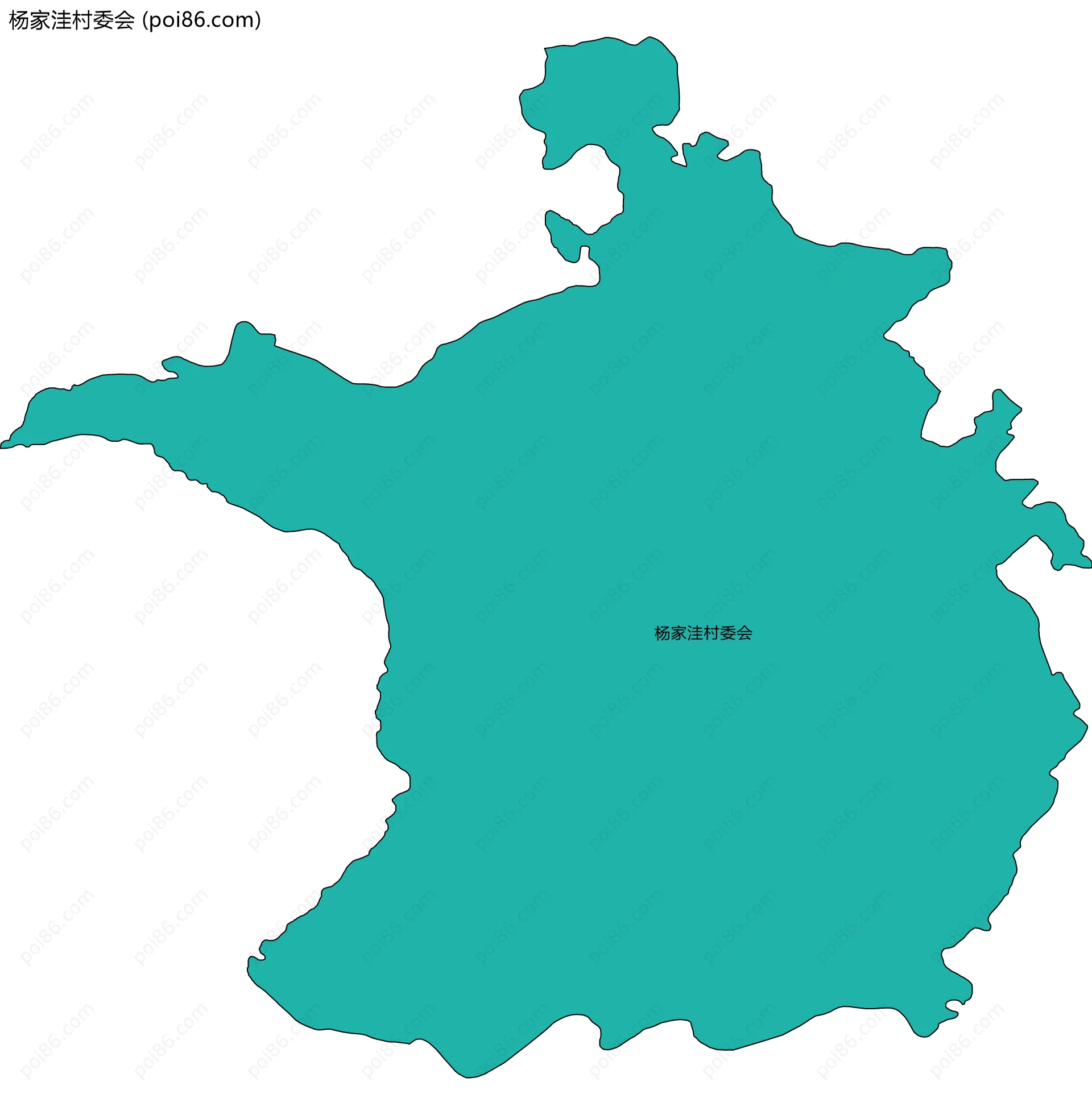 杨家洼村委会边界地图