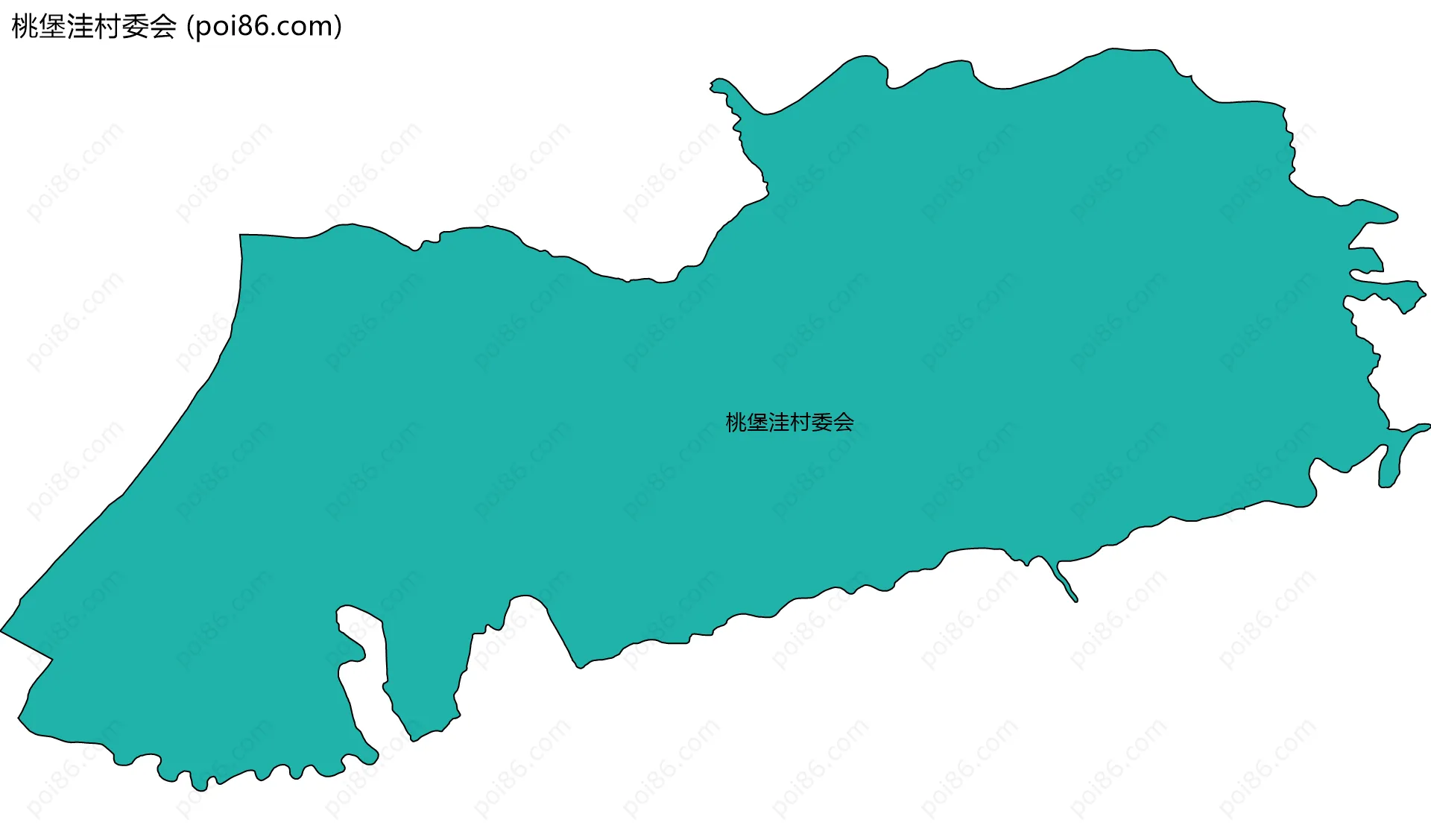 桃堡洼村委会边界地图