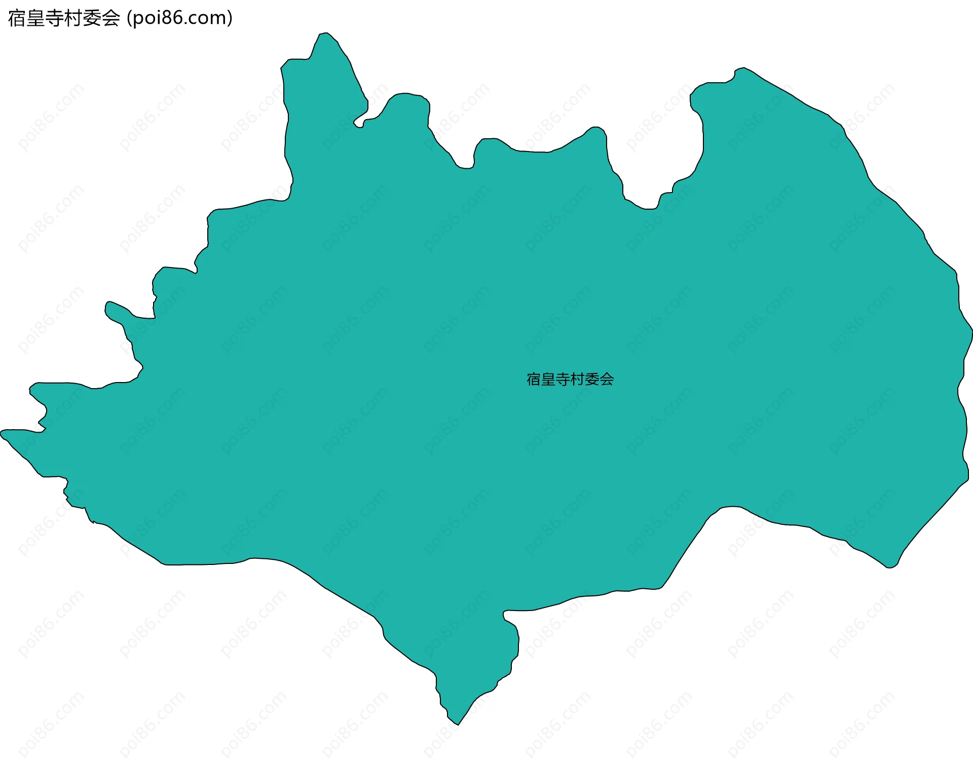 宿皇寺村委会边界地图